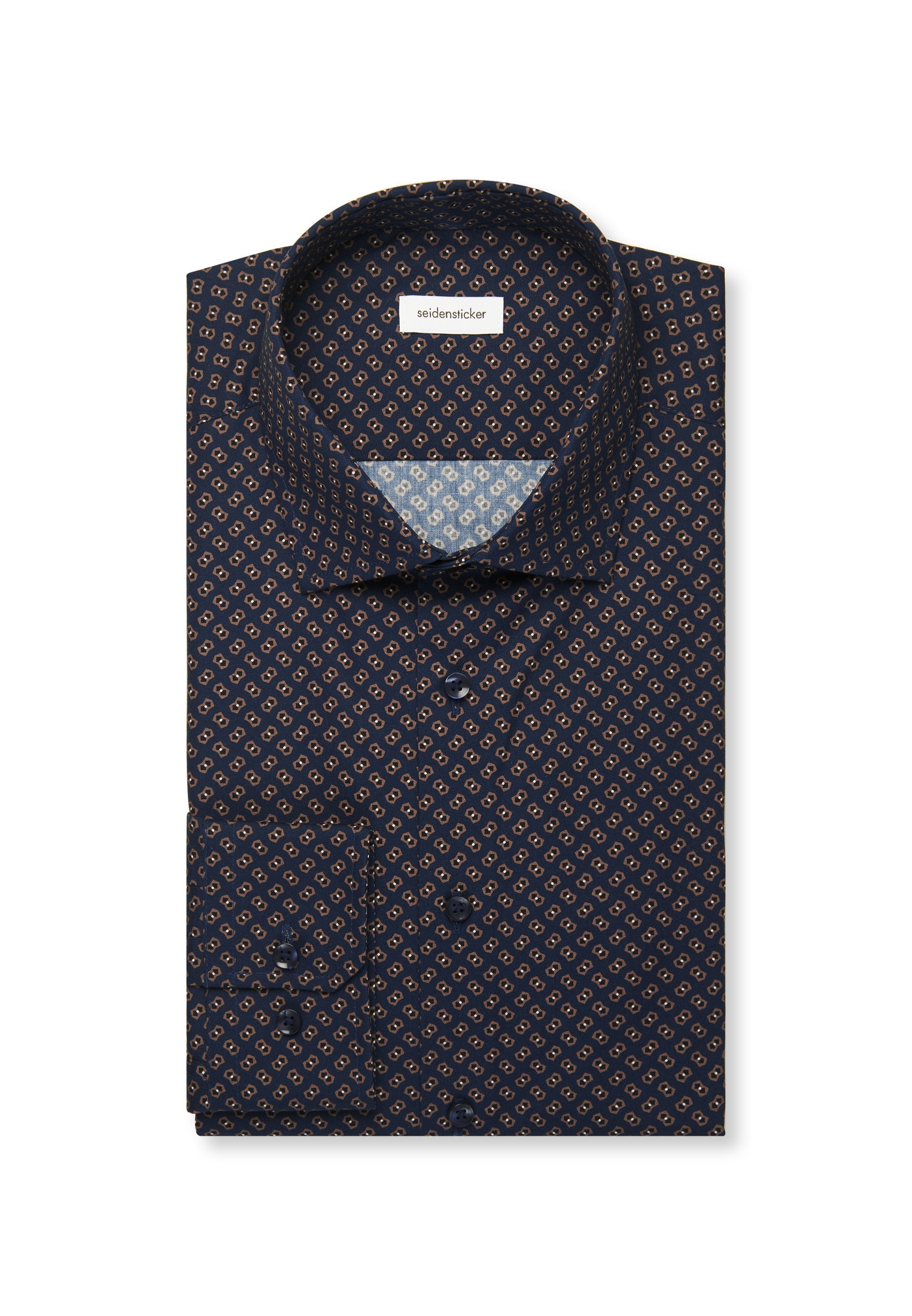 seidensticker Businesshemd »Schwarze Rose« Regular 1/1 Kentkragen Druck