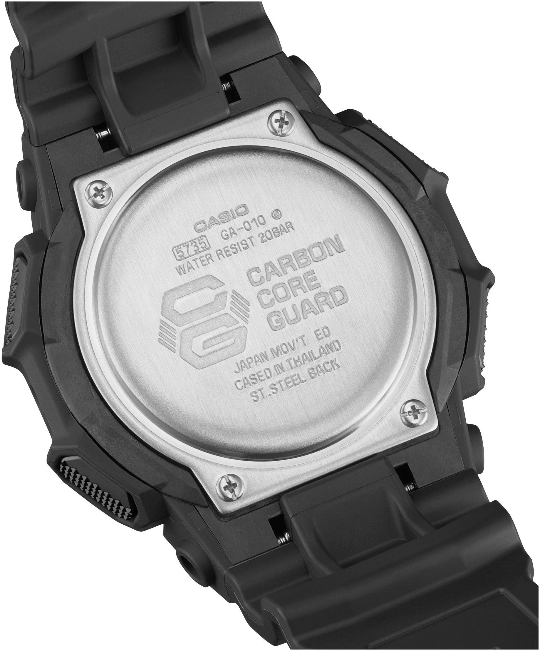 CASIO G-SHOCK Chronograph, Quarzuhr, Armbanduhr,Herrenuhr, digital,Resinband, bis 20 bar wasserd.