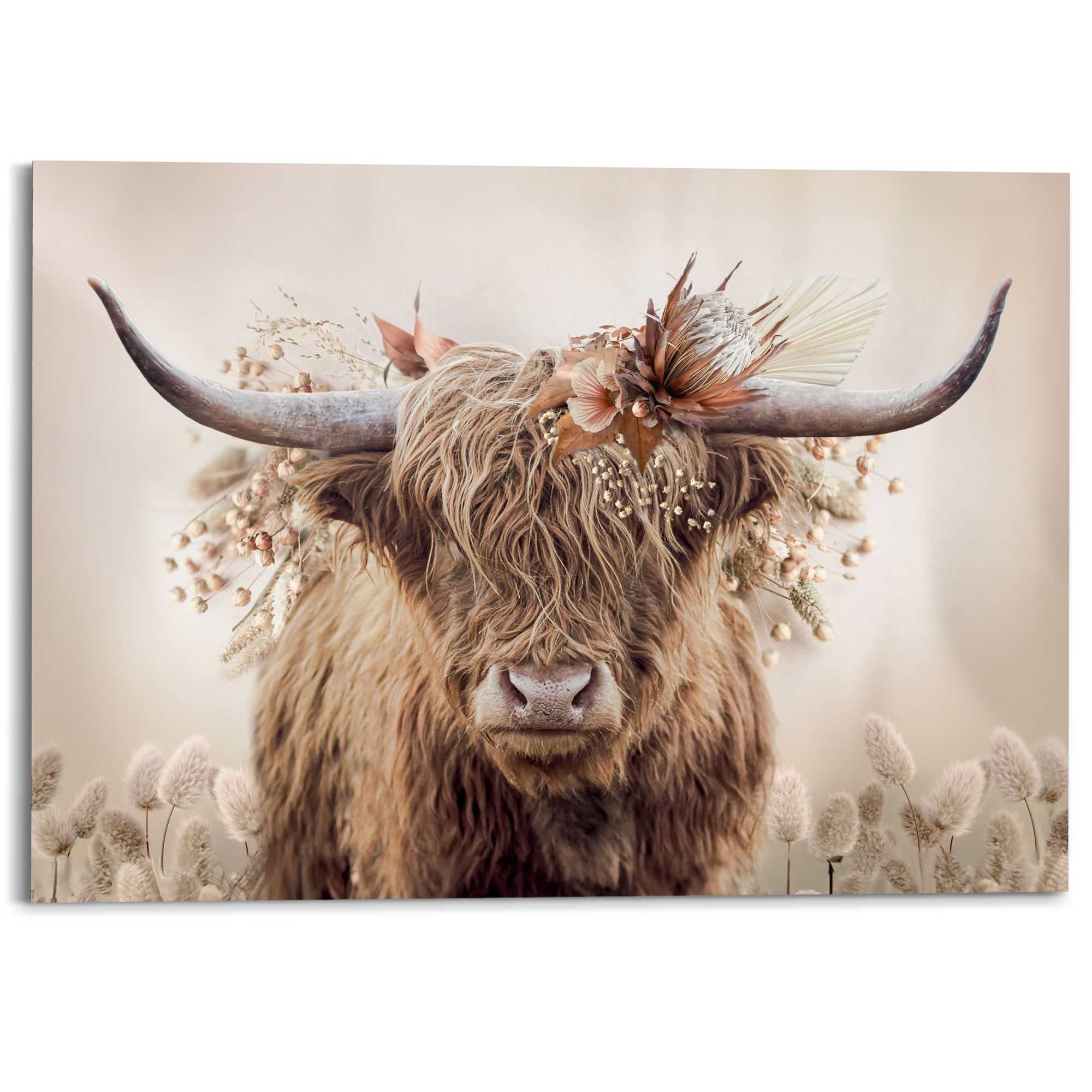 Reinders! Deco-Panel »Highlander in Blumen«