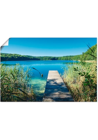 Artland Wandbild »Landschaft am See Steg«, Gewässer, (1 St.), in vielen Größen &... kaufen