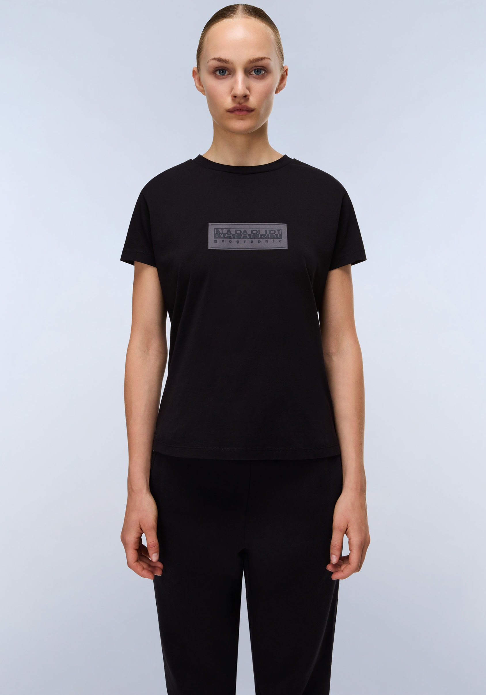 Napapijri Kurzarmshirt »S-BOX LOGO SS W 1 A69 LANGOUSTINO A69«, Mit Rundhalsausschnitt