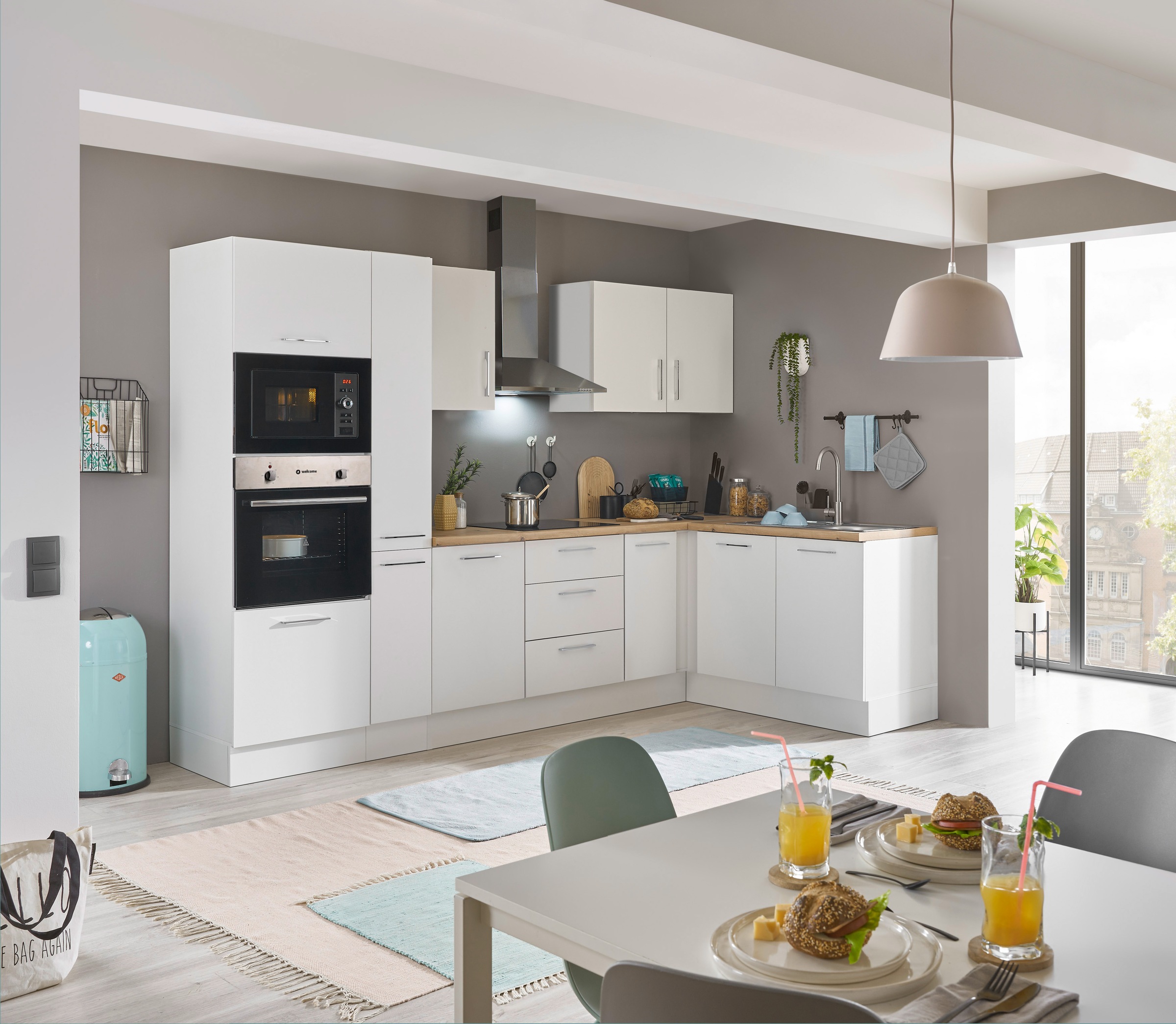 BASIC by Balculina Winkelküche »Turin« Stellbreite 300x175 cm, wahlweise mit E-Geräten