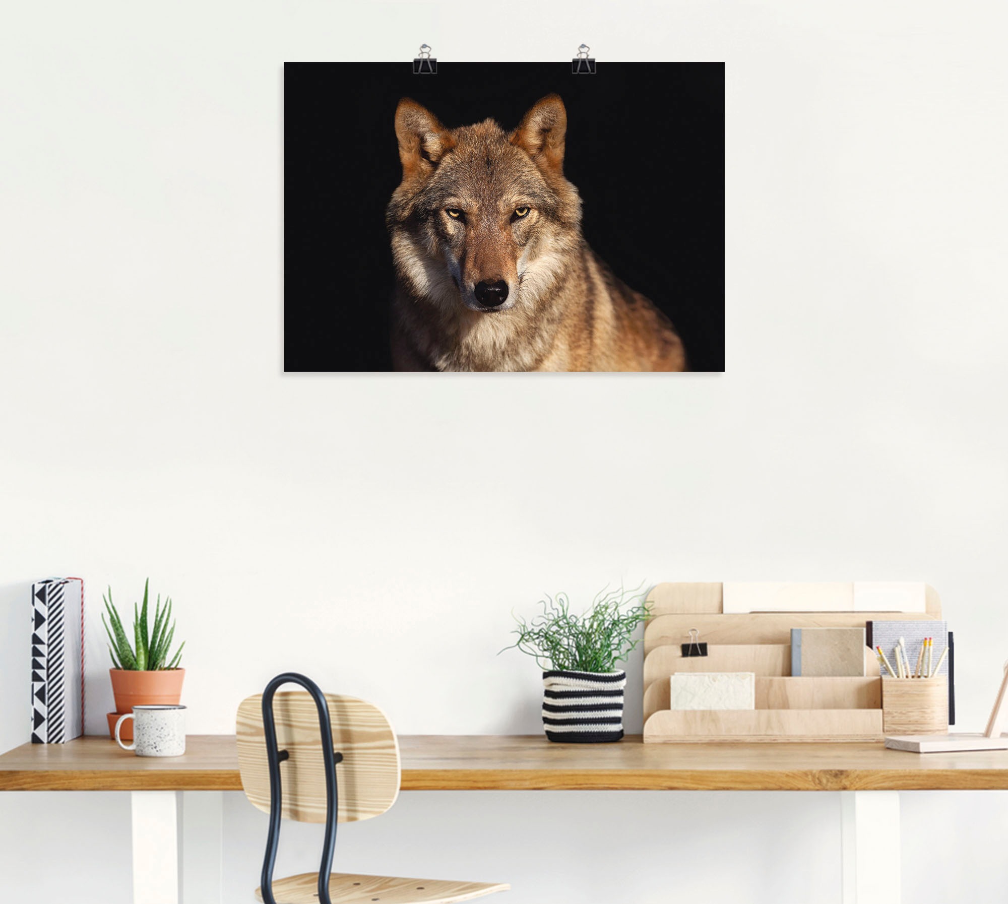 Artland Poster »Wolf«, Wildtiere, (1 St.), als Alubild, Leinwandbild, Wandaufkleber oder Poster in versch. Größen