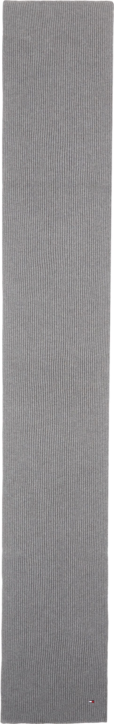 Tommy Hilfiger Strickschal »TH FLAG PIMA COTTON CASH SCARF« mit Logostickerei, mit Kaschmiranteil Unisex