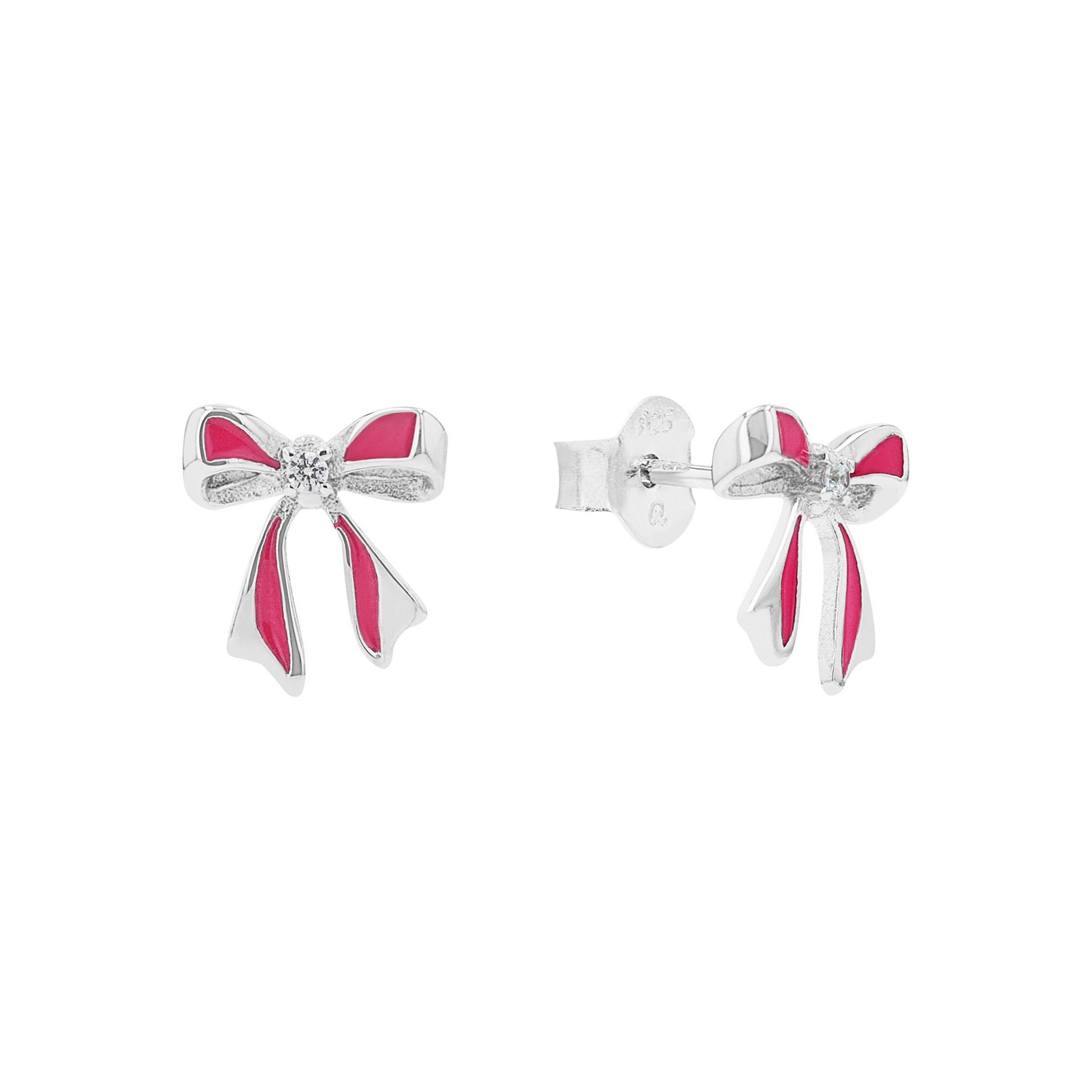 Amor Paar Ohrstecker »Schleife« mit Zirkonia (synth.)
