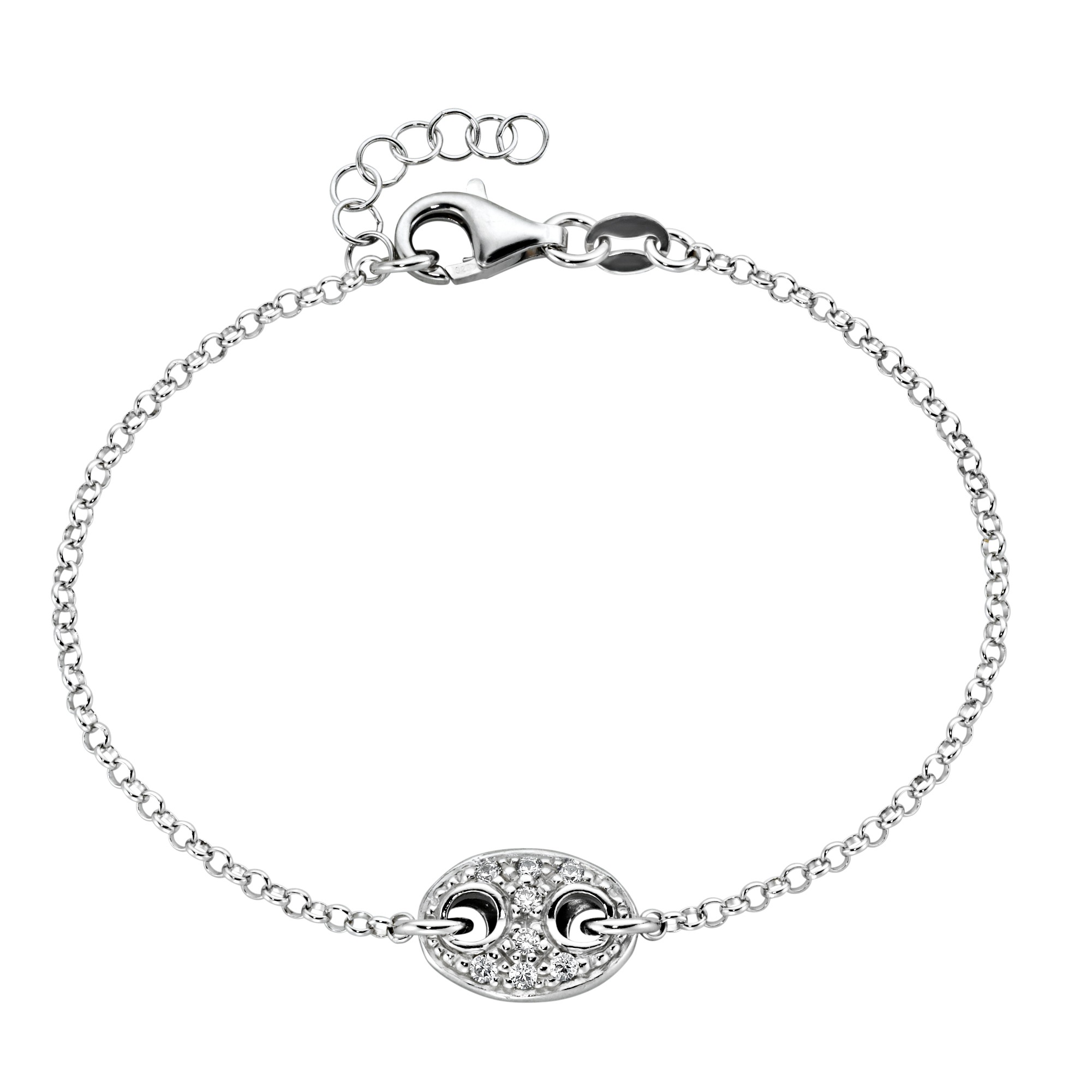 Smart Jewel Armband »Armband Mittelteil mit Zirkonia, Silber 925«