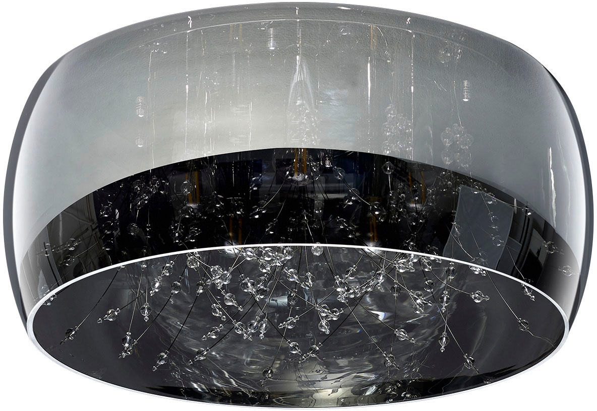 TRIO Leuchten Deckenleuchte »Crystel«, 5 flammig, Leuchtmittel E14 | ohne Leuchtmittel, Elegante Deckenlampe mit Glasschirm Ø 50cm, exkl 5xE14 Leuchtmittel