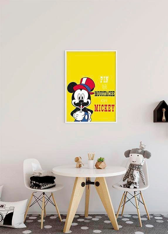 Komar Bild »Mickey Mouse Moustache«, Disney, (1 St.), Wandbild zur Dekoration im Kinderzimmer - ohne Rahmen