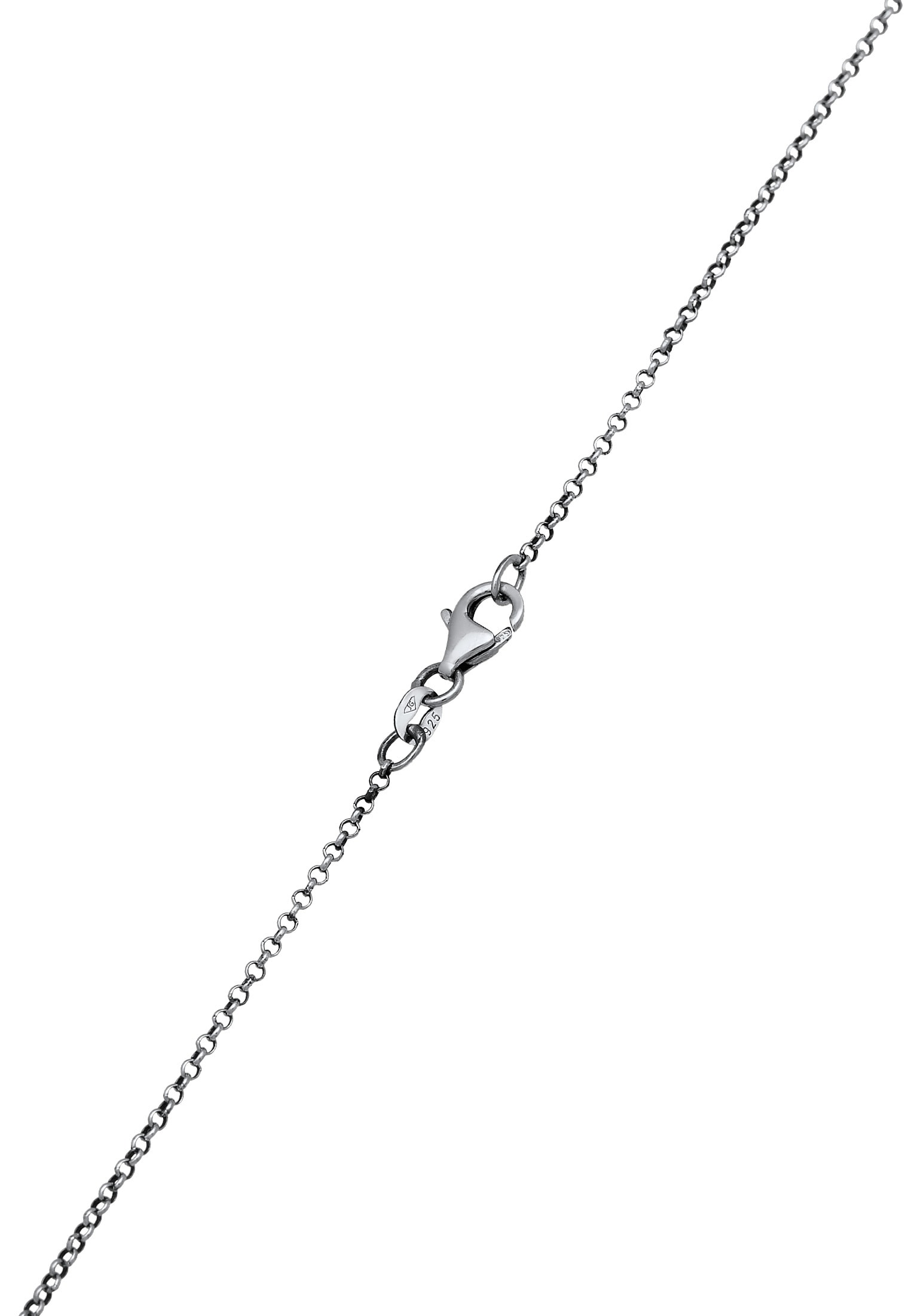 Kuzzoi Lange Kette »Halskette Herren Kreuz Schlange 925 Silber«