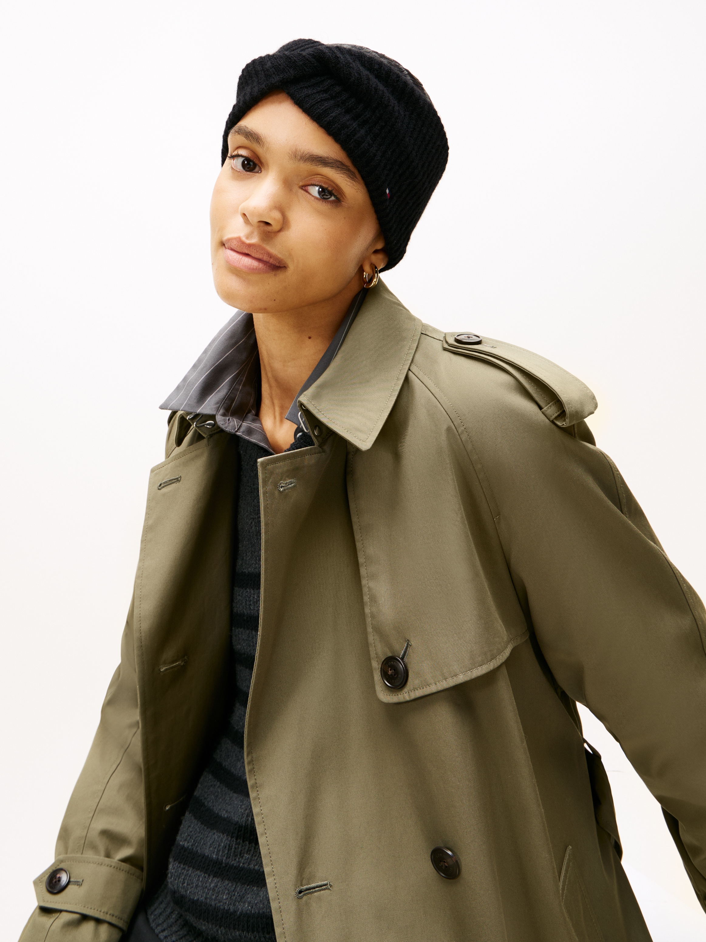 Tommy Hilfiger Stirnband »TH FLAG FLUFFY« flauschig mit Wolle, ca. 20x11 cm, Rippstrick