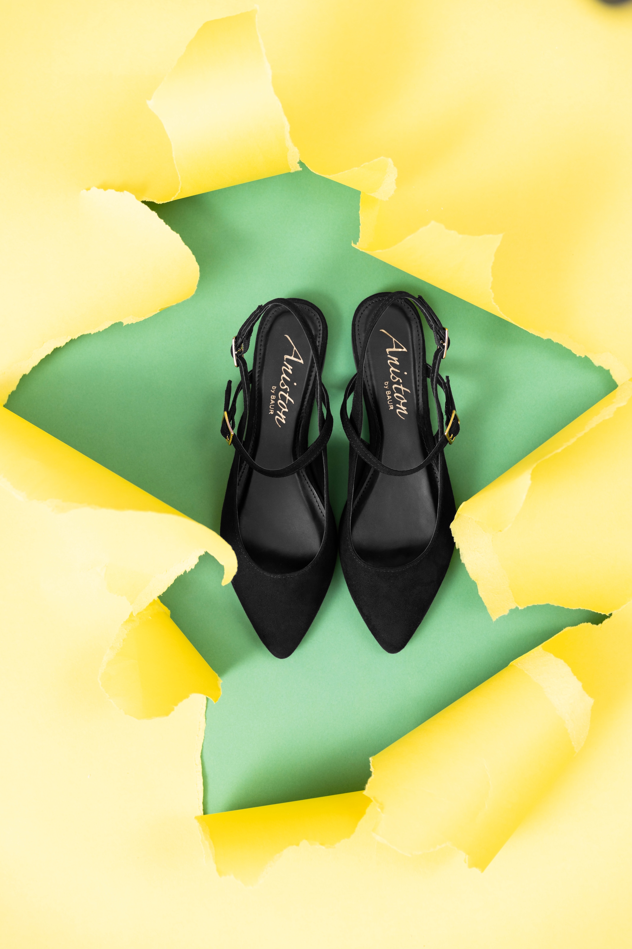 Aniston SHOES Slingpumps, Flat, Sommerschuh, Riemchensandale - neue KOLLEKTION, schmale Form