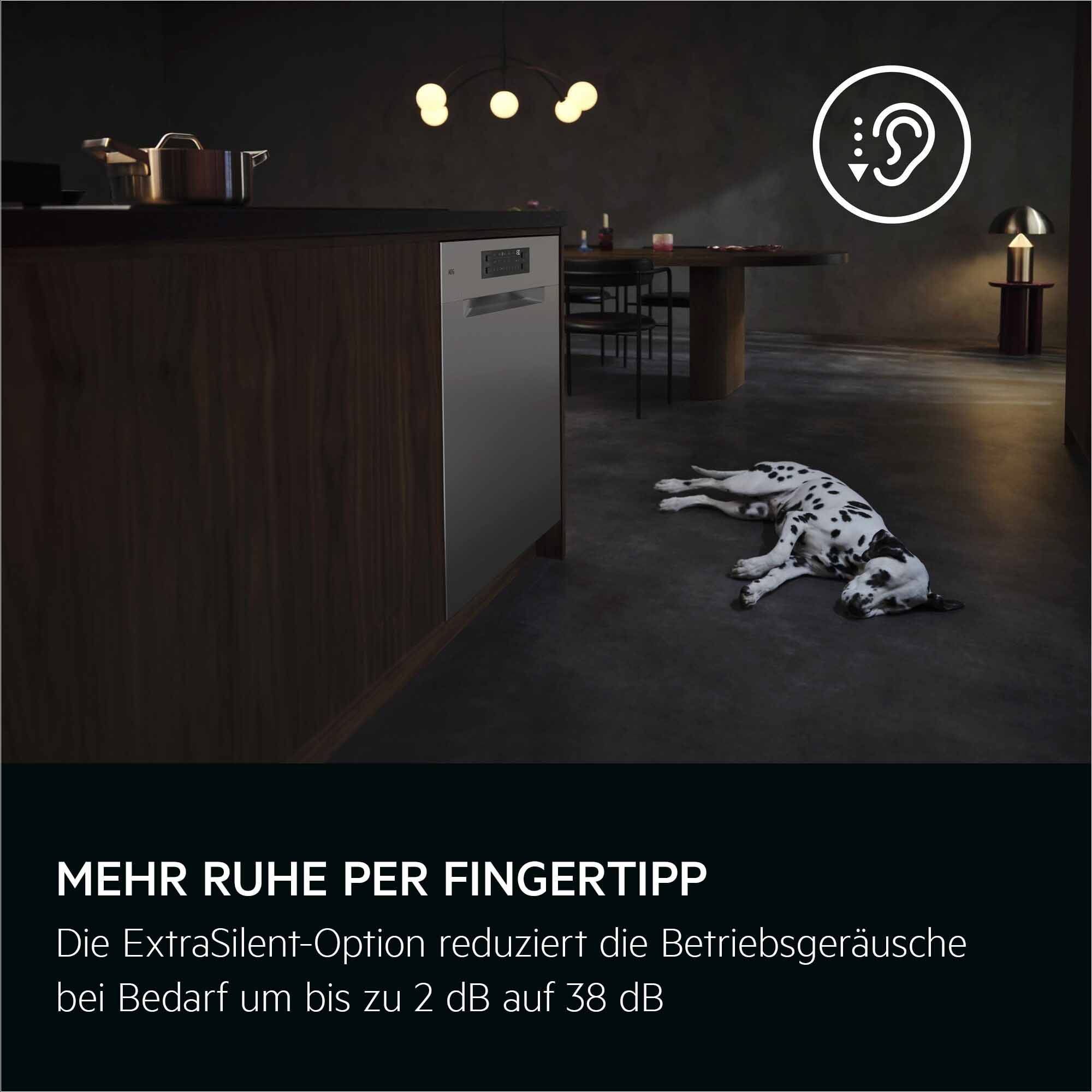AEG Unterbaugeschirrspüler 9000 »GU9200X2SCM« Smarte Spülmaschine, kraftvoll gegen Eingebranntes, leise nur 38 dB