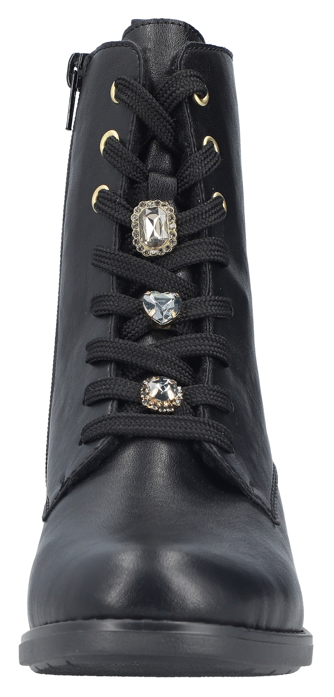 Rieker Winterstiefelette  Schnürstiefelette, Boots, Blockabsatz, mit Schmuckelementen