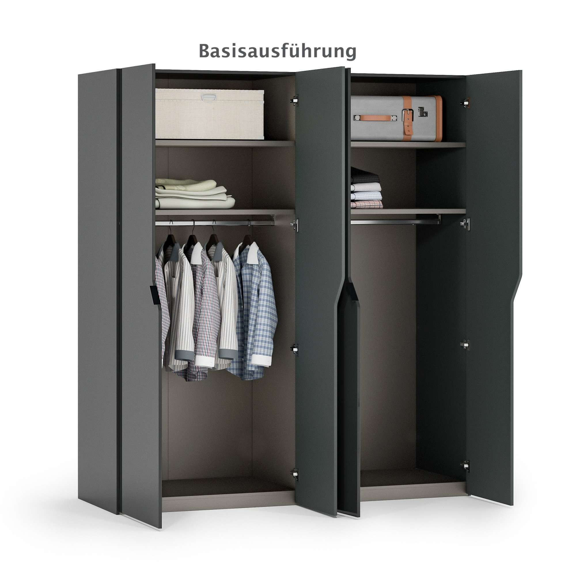 INOSIGN Kleiderschrank »AMETISTA, Drehtürenschrank, designgeformten Fronten«, Made in Italy, hochglanz lackiert, Basisausführung, Zubehör extra