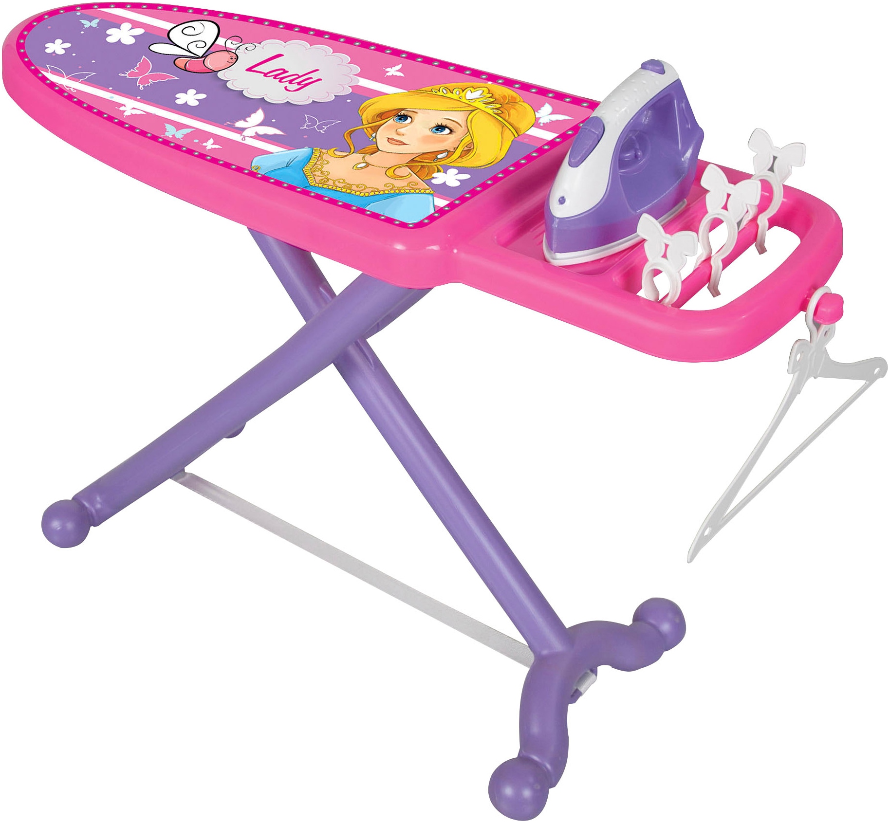 Kinder-Bügelbrett »Bügelset Little Laundry Princess, pink«, (6 tlg.)