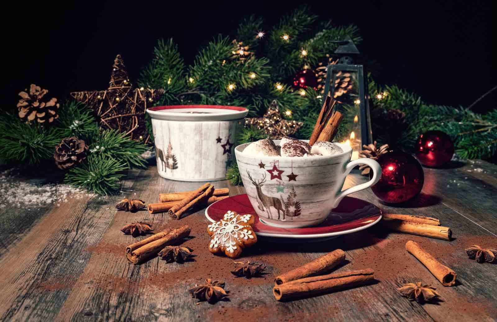 Seltmann Weiden Tasse »Milchkaffeetassen Life Christmas 370 ml 6er Set weiß-braun« Spülmaschinengeeignet, Mikrowellengeeignet, Ofenfest, Salamandergeeignet, Kühlschrankgeeignet, Gefrierschrankgeeignet