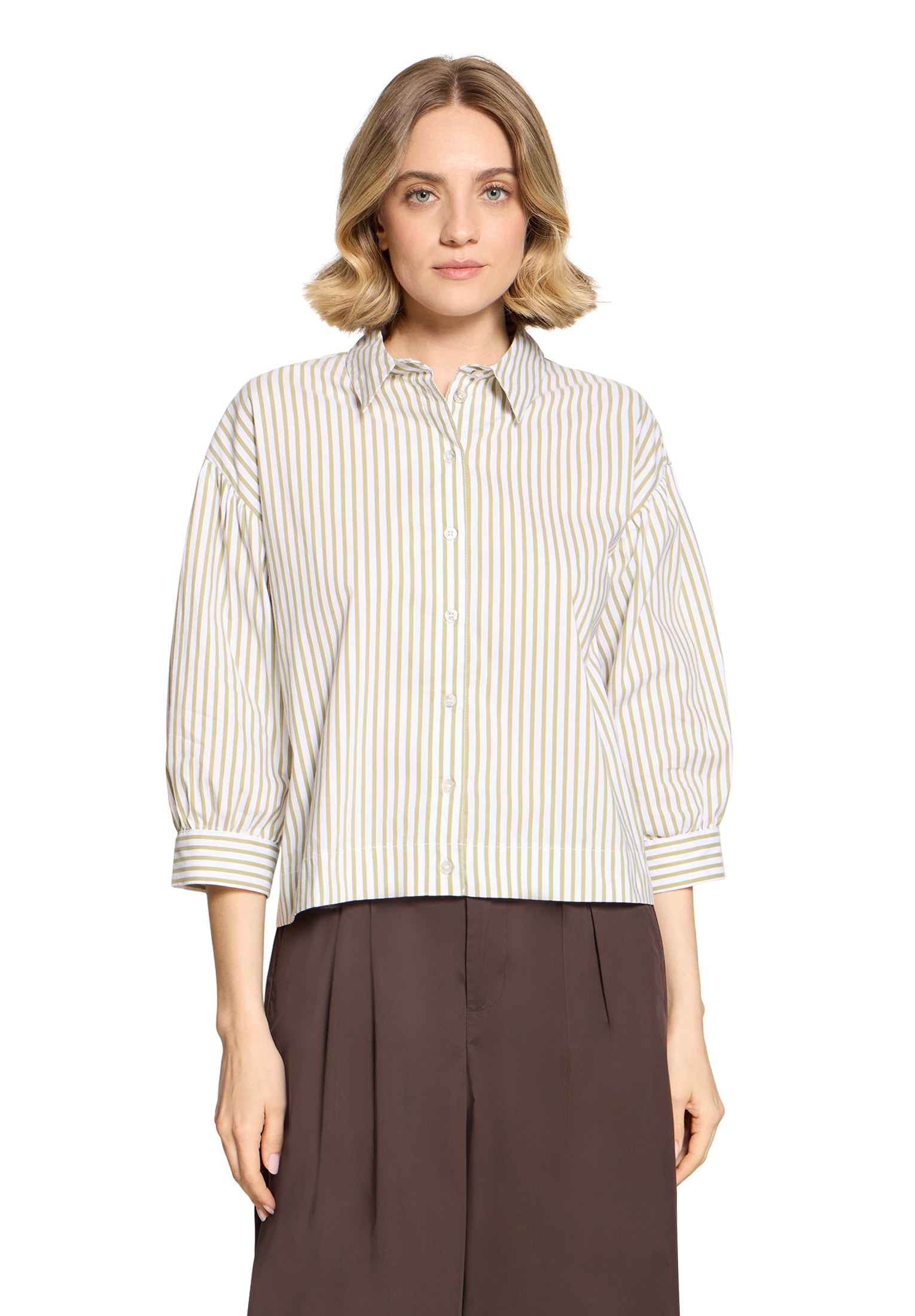 Cartoon Klassische Bluse »Streifenbluse mit Raffung«