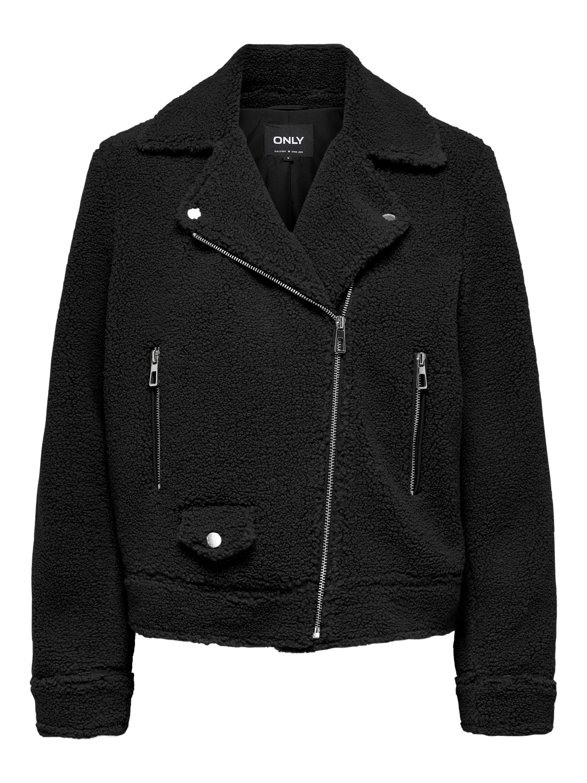 ONLY Bikerjacke »ONLRIO TEDDY BIKER JACKET CC OTW«, im Biker Style aus kuscheligem Teddyplüsch