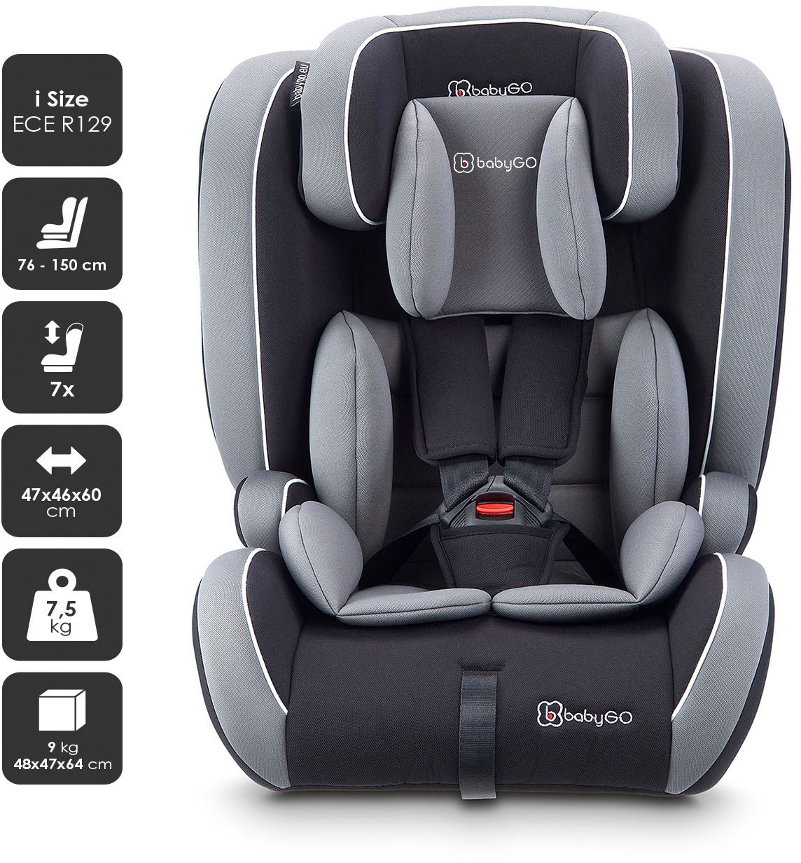 BabyGo Autokindersitz »FreeFix Isize«, für Körpergröße von 76-150 cm