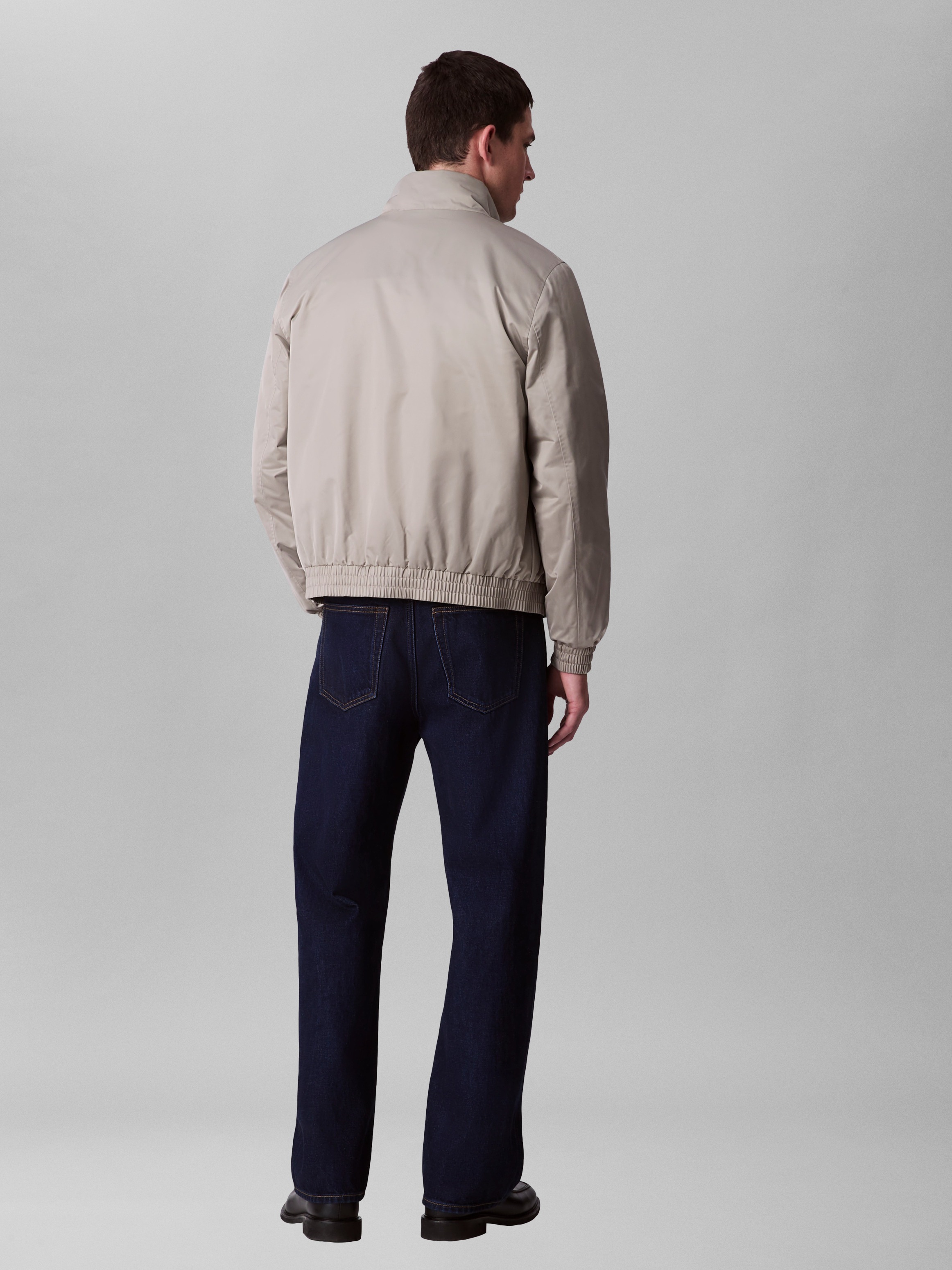 Calvin Klein Jeans Bomberjacke »LS PADDED HARRINGTON JACKET« ohne Kapuze Mit Rundhalsausschnitt mit Stehkragen