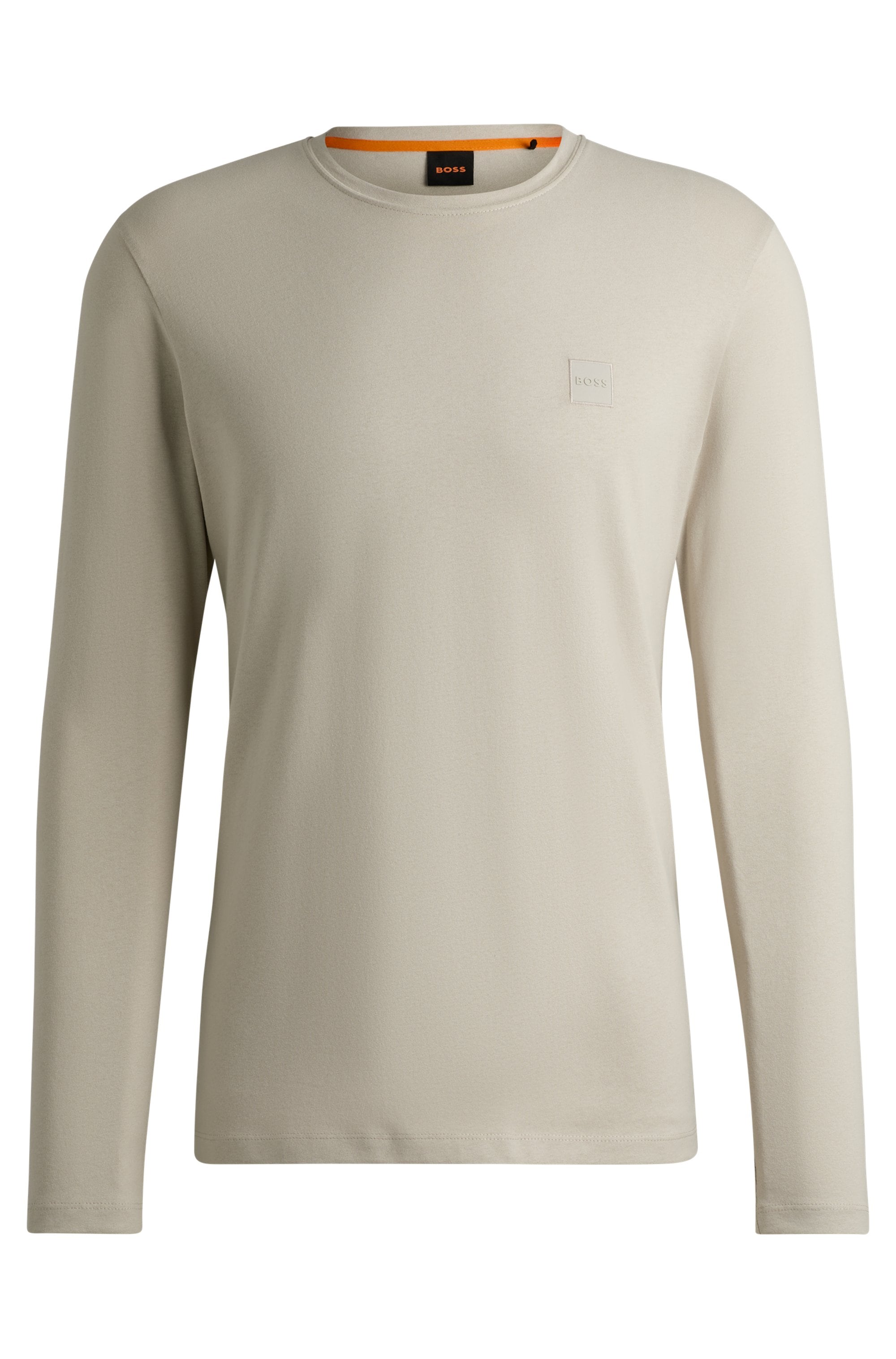BOSS ORANGE Langarmshirt »Tacks«, mit Markenlogo auf der Brust