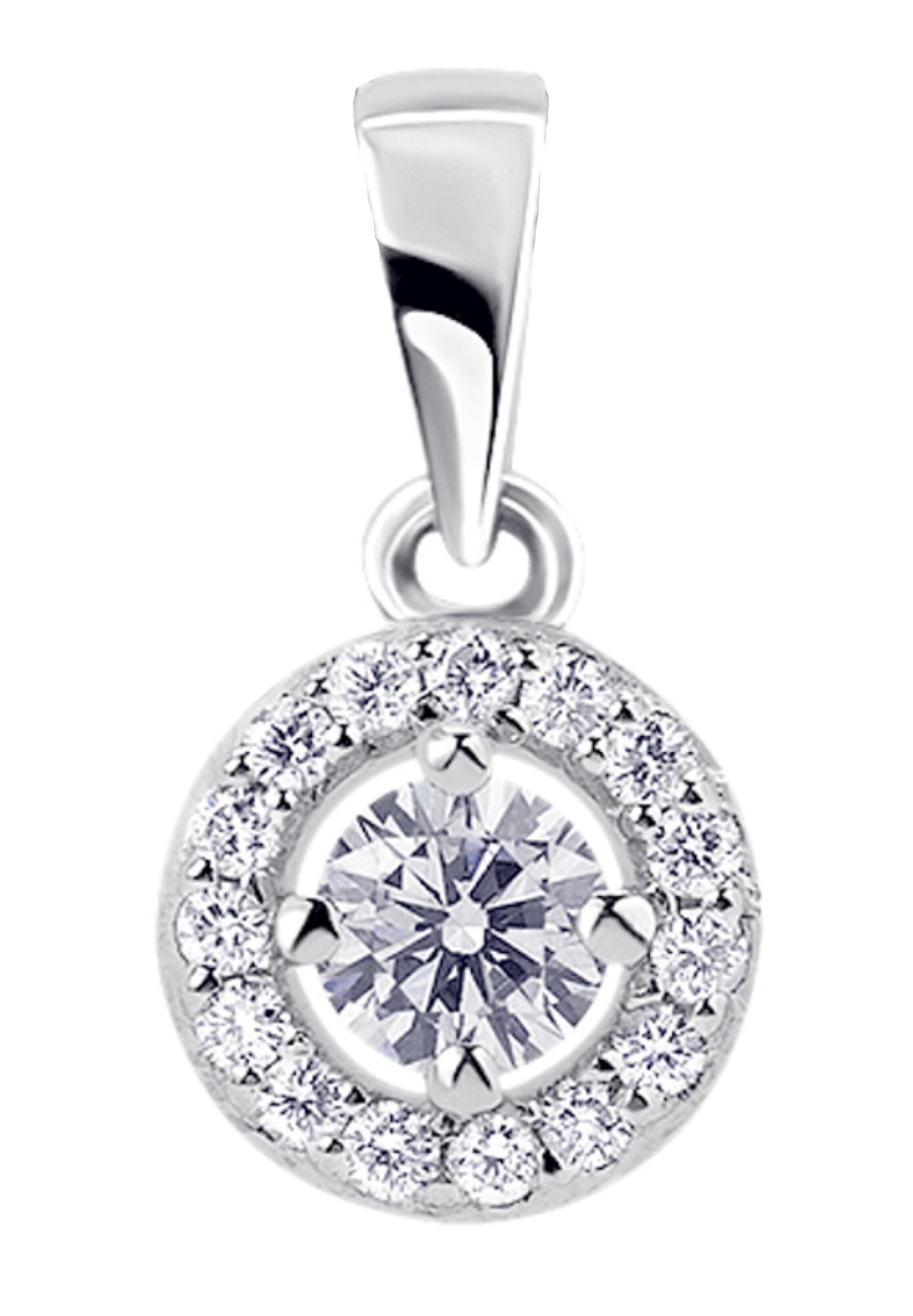 ONE ELEMENT Kette und Anhänger Set »Schmuckset - Set mit Halskette 0,15 ct Diamant-Brillant Invisible Anhänger aus 585 Weißgold«