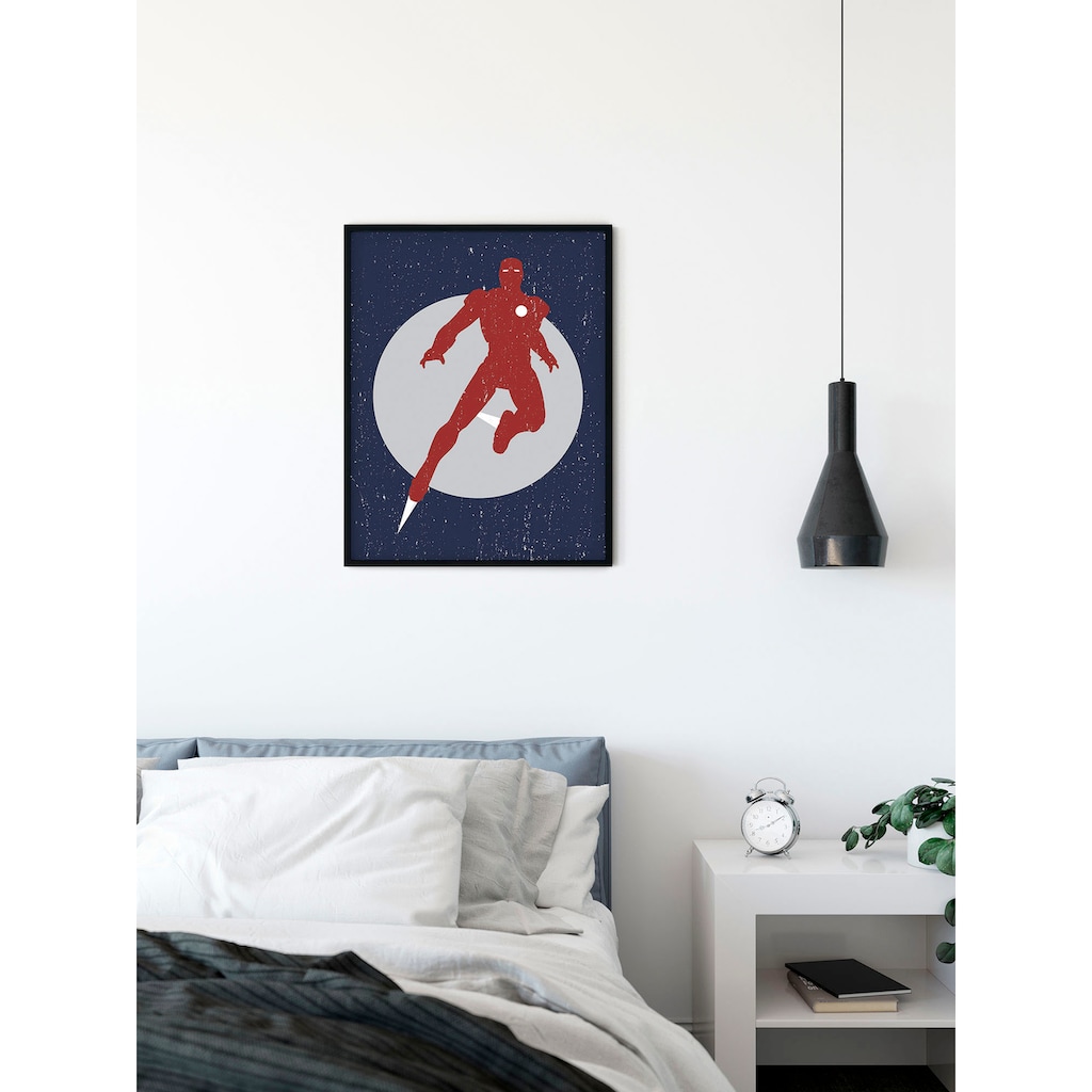 Komar Wandbild »Iron Man Fly«, (1 St.), Deutsches Premium-Poster Fotopapier mit seidenmatter Oberfläche und hoher Lichtbeständigkeit. Für fotorealistische Drucke mit gestochen scharfen Details und hervorragender Farbbrillanz.