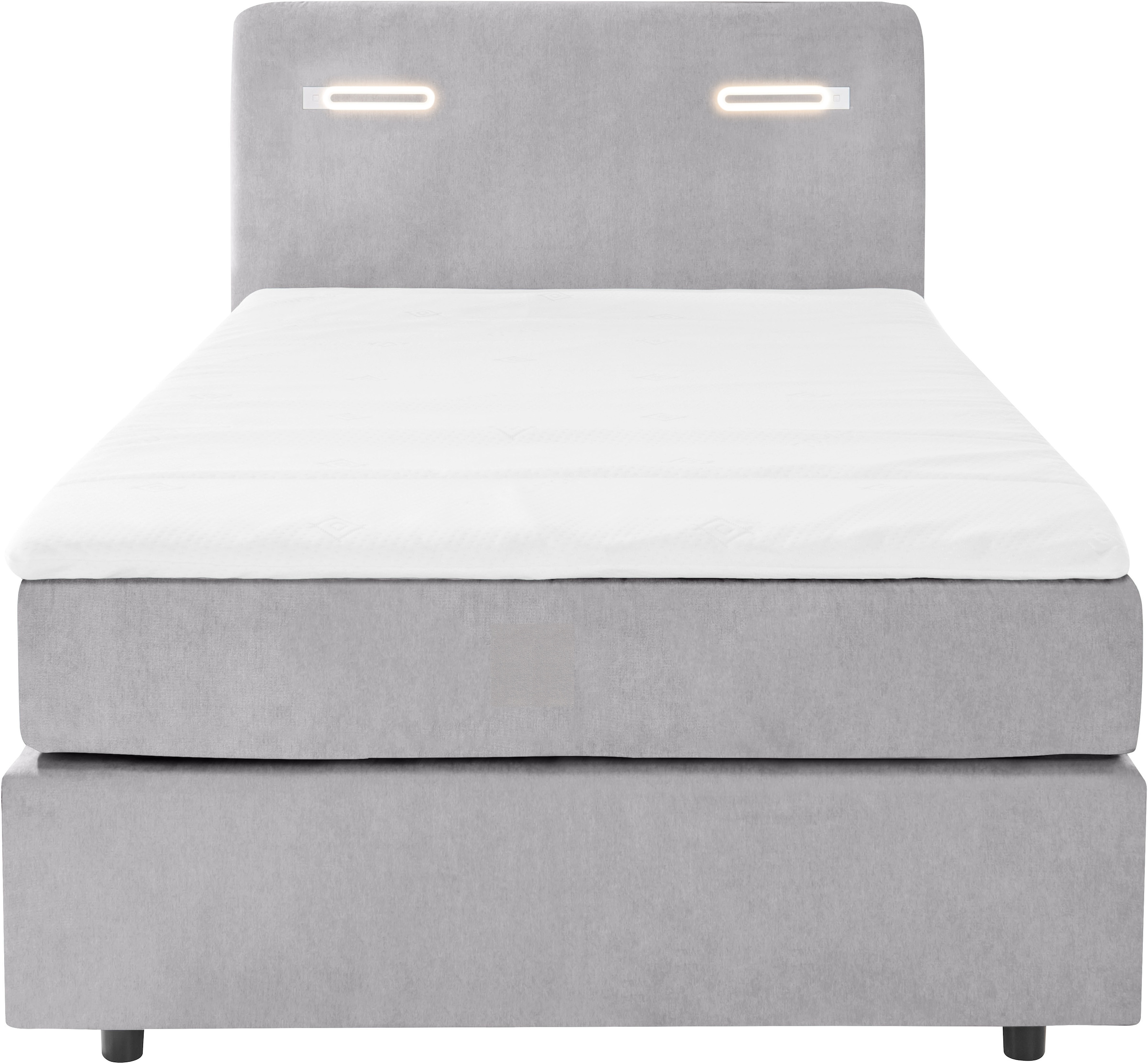 INOSIGN Boxbett »Luan« Schubkästen, LED-Beleuchtung und Topper, in Breite 120 cm und 180 cm