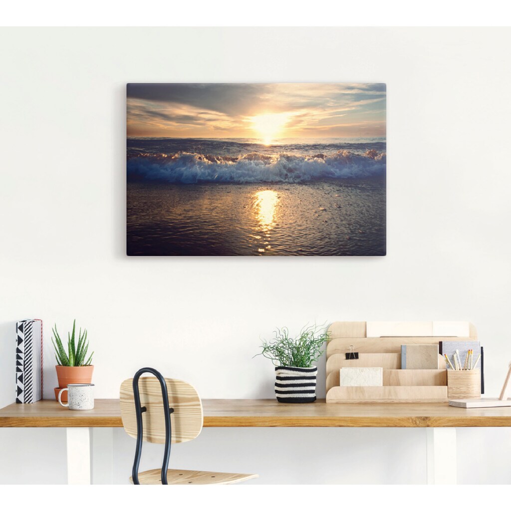 Artland Wandbild »Sonnenuntergang am Meer«, Gewässer, (1 St.)