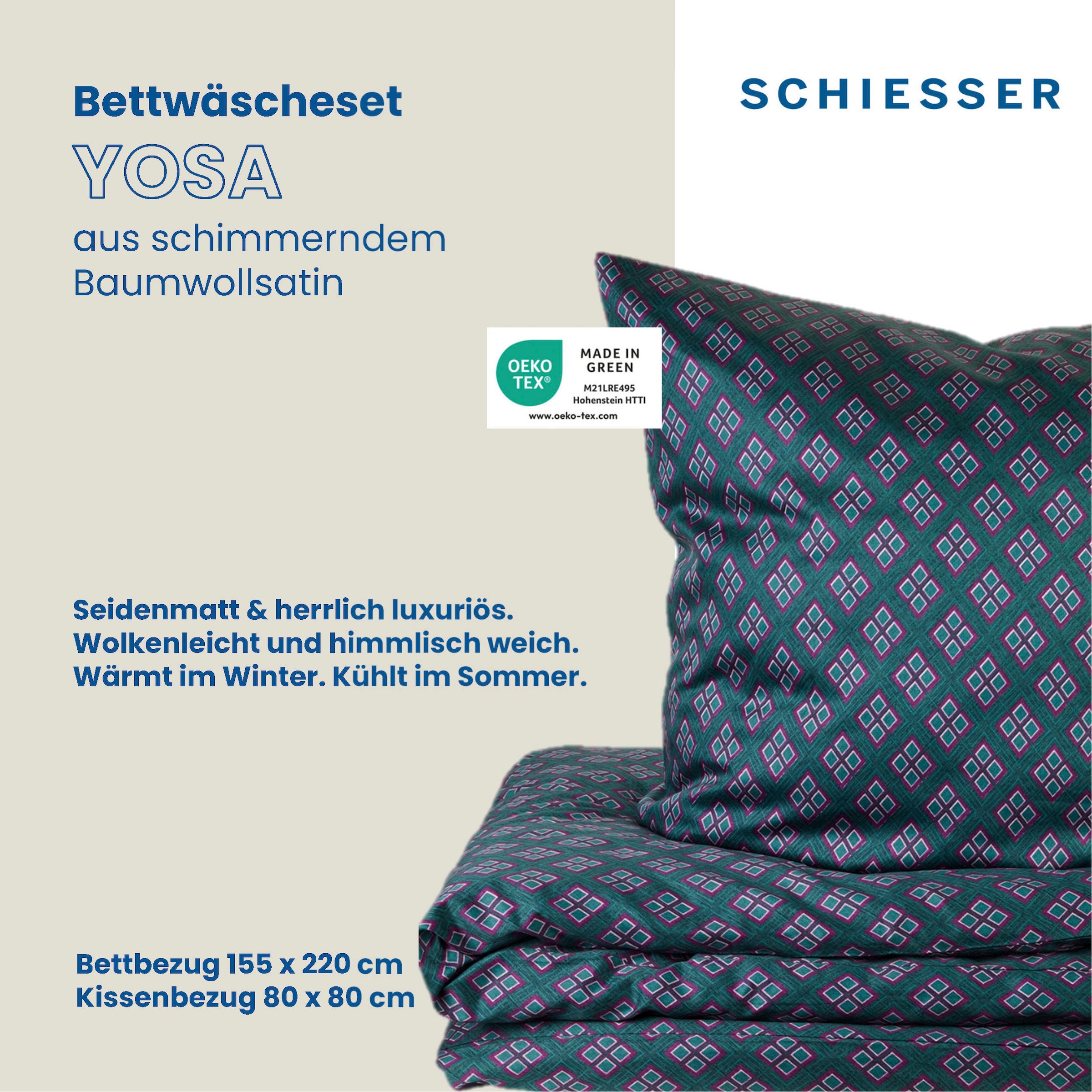 Schiesser Wendebettwäsche »Yosa«, Grafische Muster