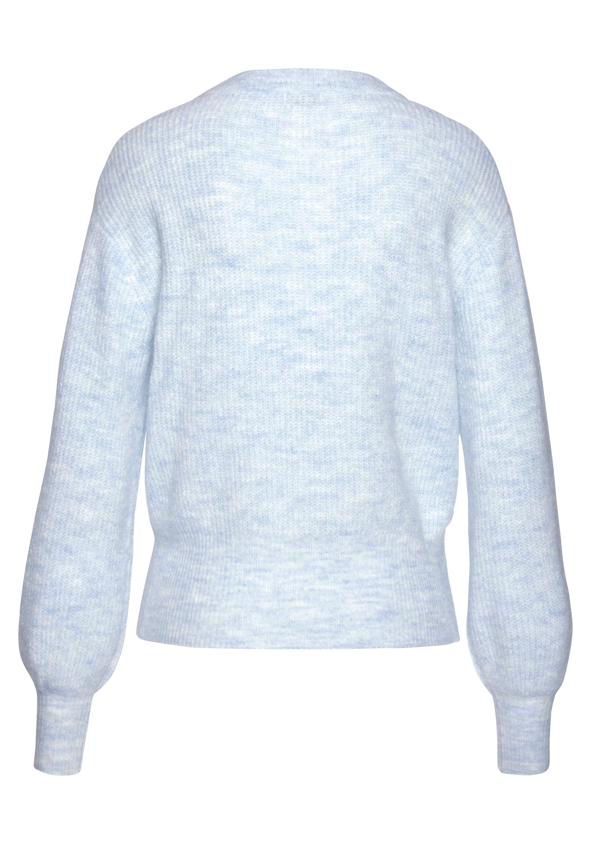 LASCANA Strickpullover, in Melange-Optik, lockerer Damenpullover, Basic