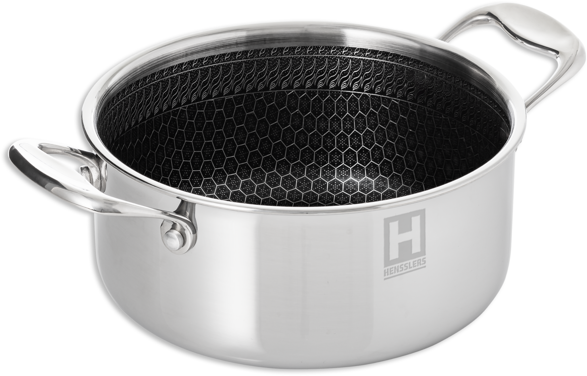 HENSSLERS Topf-Set Set, 1 Universaltopf Ø 20 cm und Ø 24 cm mit Deckel, 1 Stieltopf 2,2 l, 5 Stk. tlg. Edelstahl