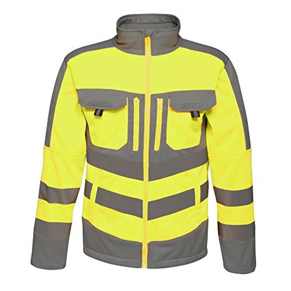Regatta Fleecejacke »Herren Hi Vis Stretch- mit reflektierenden Details, Neonfarben«