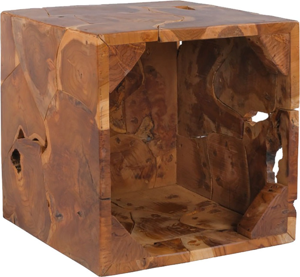 Kayoom Beistelltisch »Radix 525, hochwertiges Teakholz, Natur-Design«, (1 St.), Hochwertiges Teakholz, stabile Bauweise, detailreiche Handarbeit