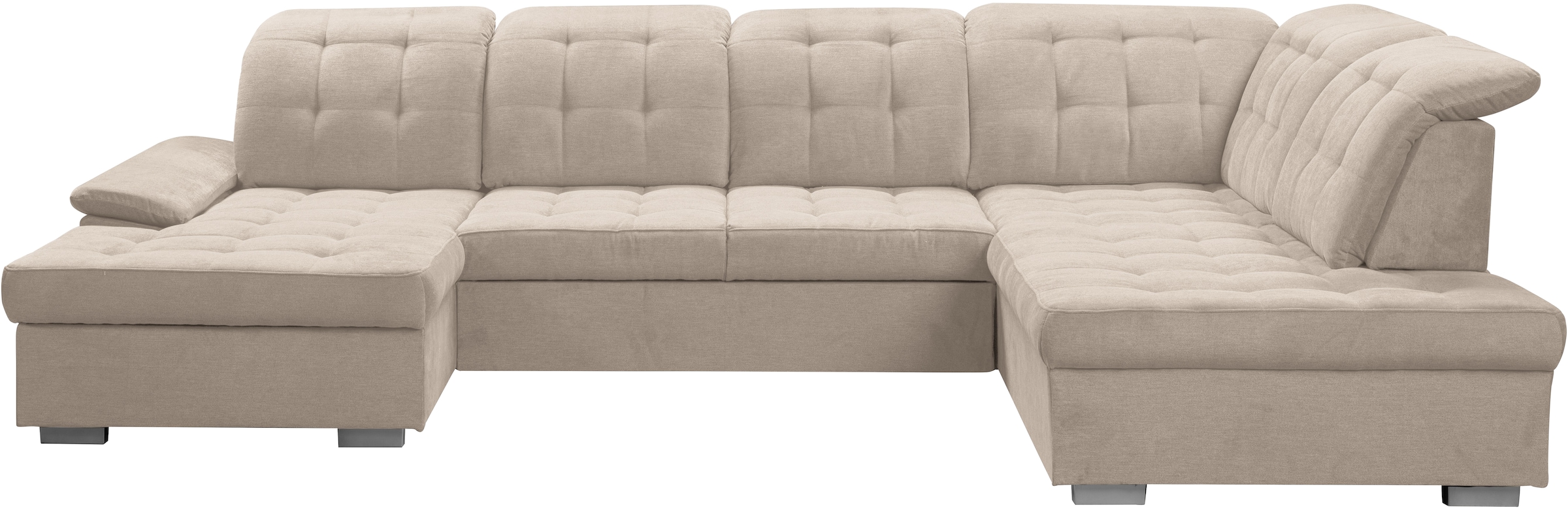 WERK2 Wohnlandschaft »Kordula-New Multifunktion Couch, Breite 332cm, U-Form«, Sofa in U-Form mit Schlaffunktion & Bettkasten, Schlafcouch