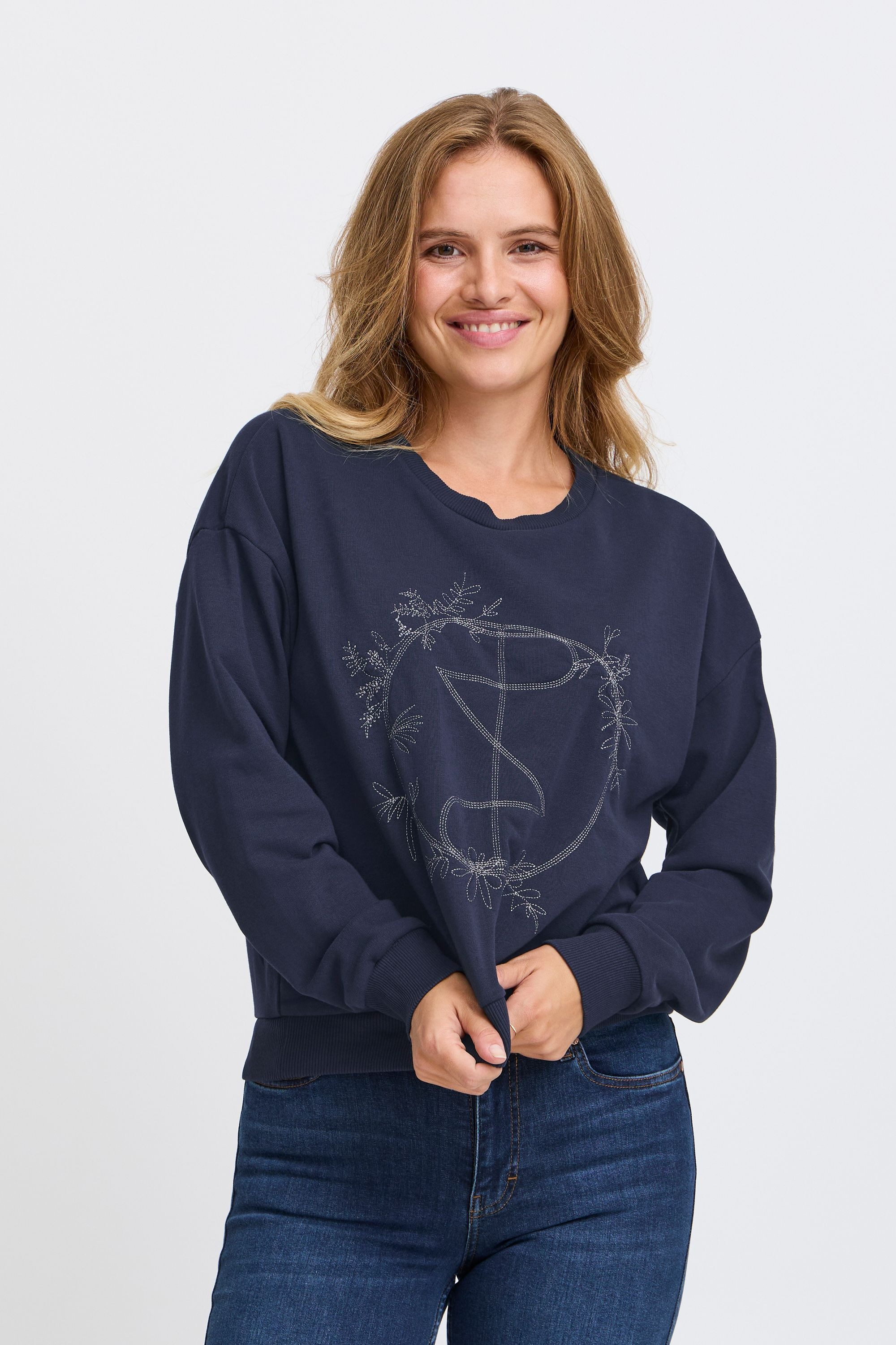 Pulz Jeans Sweatshirt »Rundhalspullover PZTABITA Logo Sweatshirt«