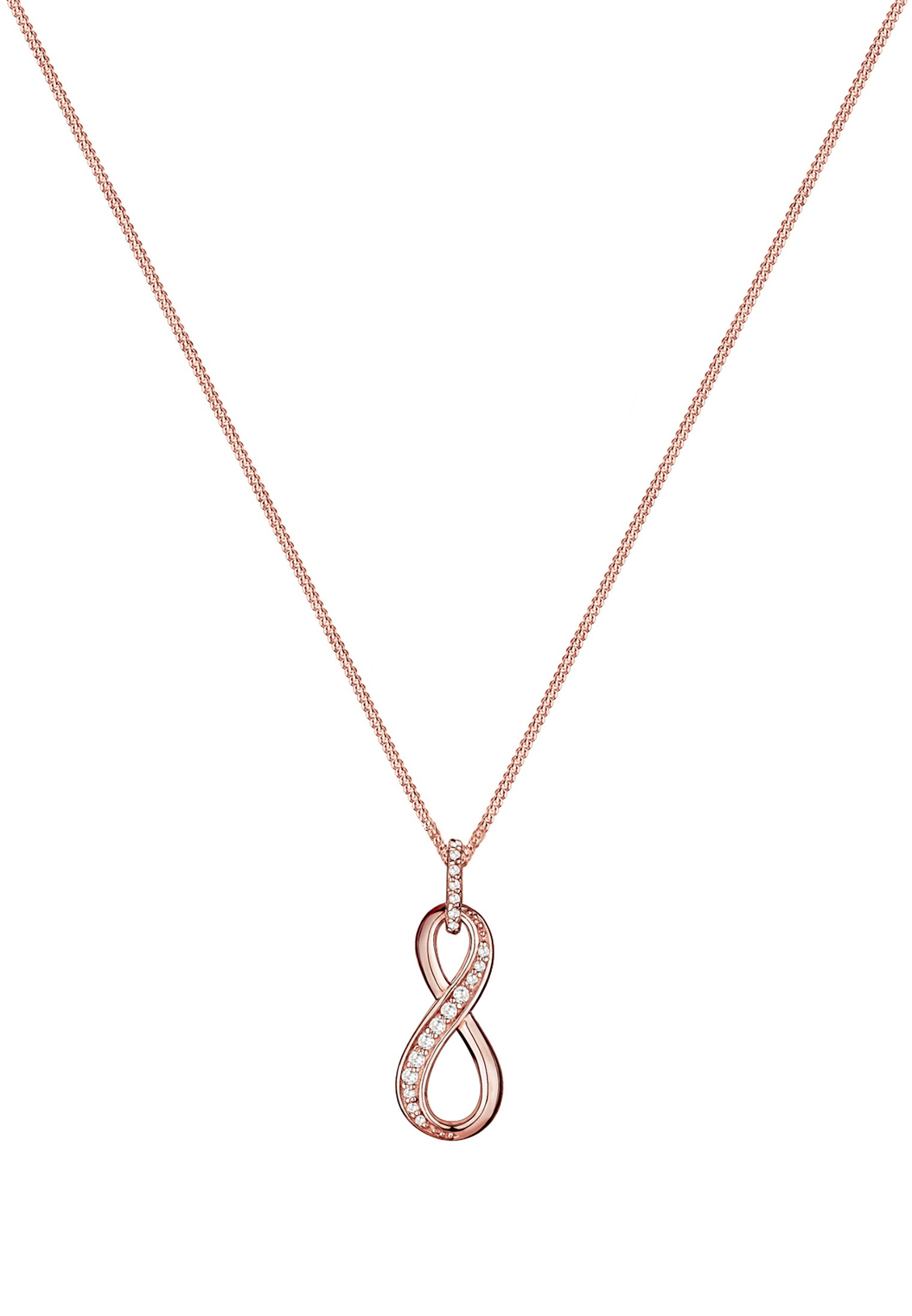 Elli Silberkette »Halskette Infinity Love Symbol Zirkonia 925 Silber«