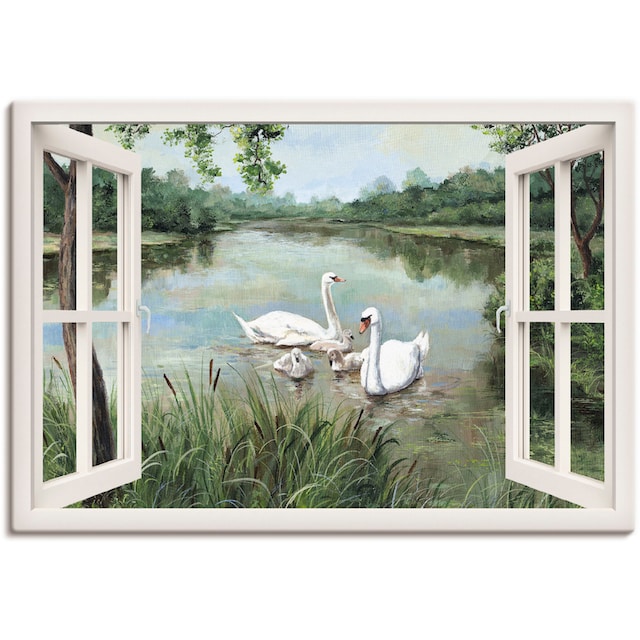 Artland Wandbild »Fensterblick - Schwäne«, Vögel, (1 St.), als Alubild,  Leinwandbild, Wandaufkleber oder Poster in versch. Größen im OTTO Online  Shop