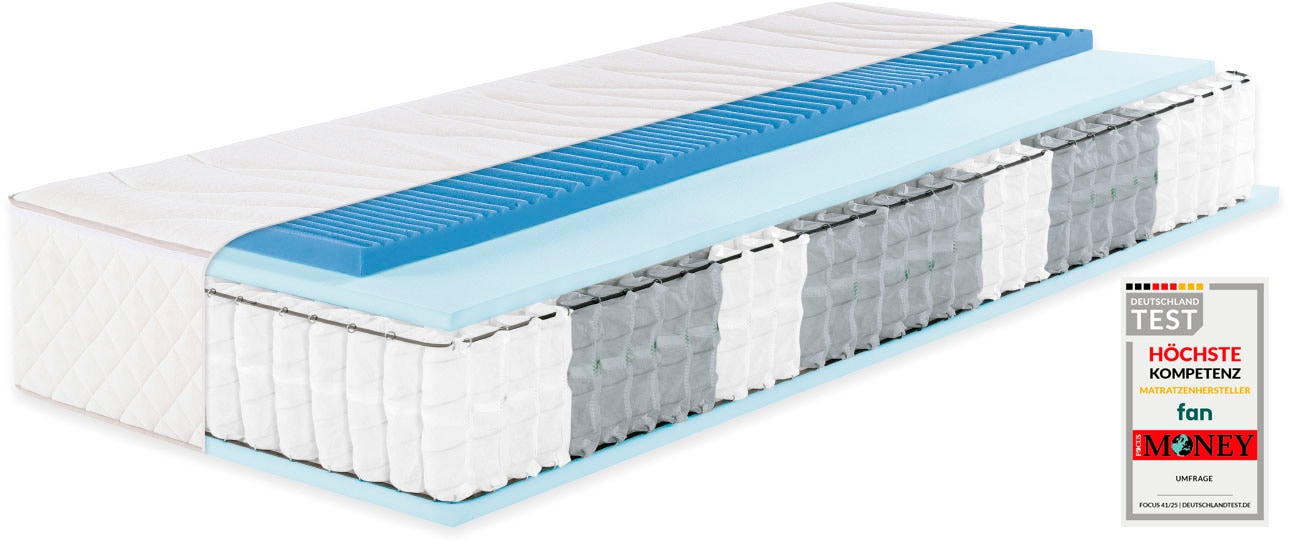 fan Taschenfederkernmatratze »Sleep Spring Pro, Boxspringmatratze m. Thermogelauflage, 90x200 & mehr« 33 cm hoch 1-tlg., 1 Stk. tlg. Haus & Garten Test "GUT", getestet in Gr. 90x200, H2