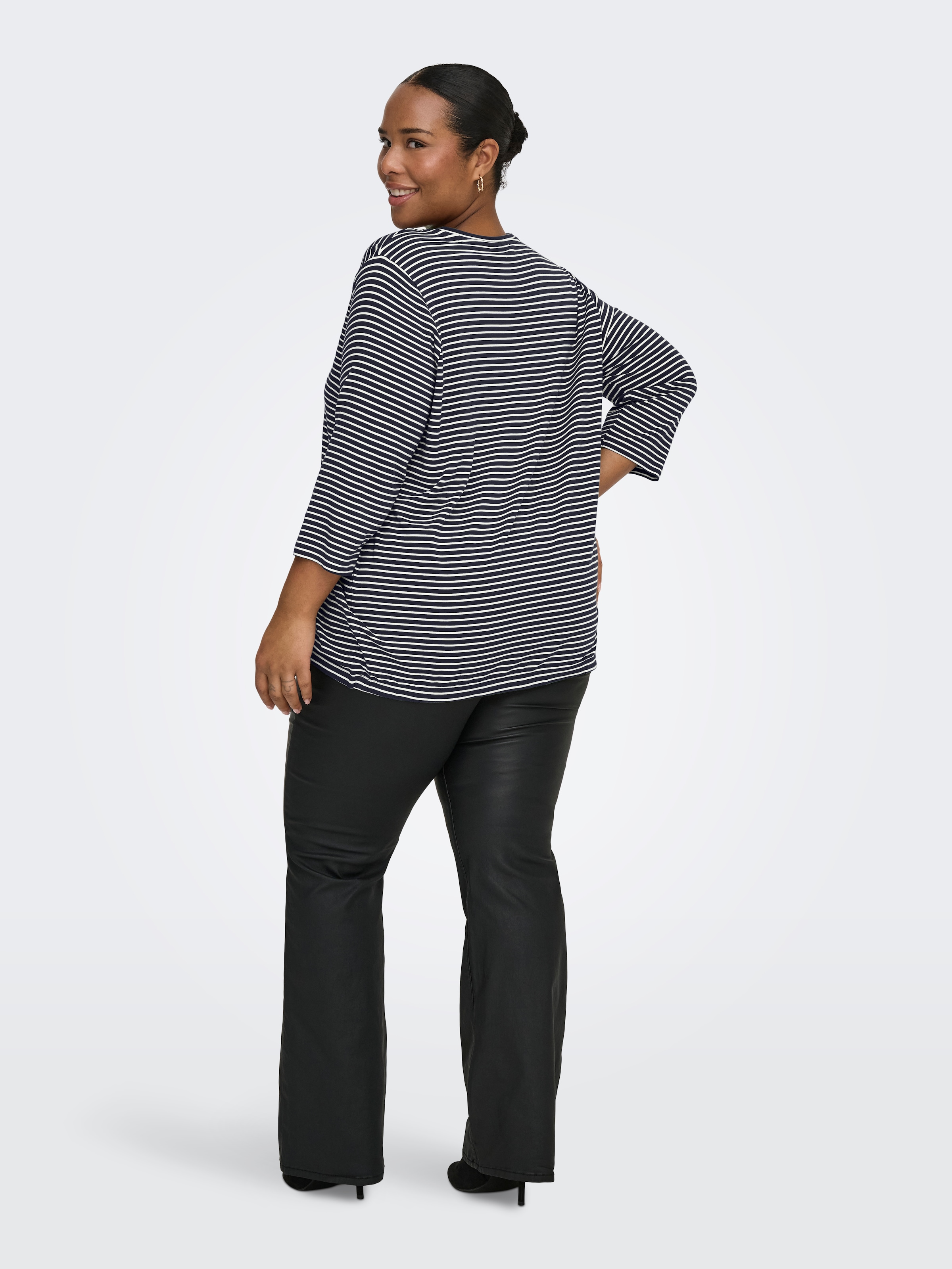 ONLY CARMAKOMA 3/4-Arm-Shirt »CARLINA 3/4 SLEEVE V-NECK BLOUSE JRS«