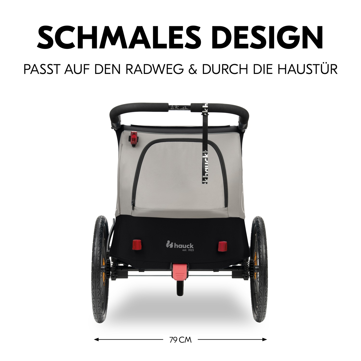 Hauck Fahrradkinderanhänger »2in1 Bike Trailer und Buggy Dryk Duo Plus, black«, für 2 Kinder; inklusive Deichsel