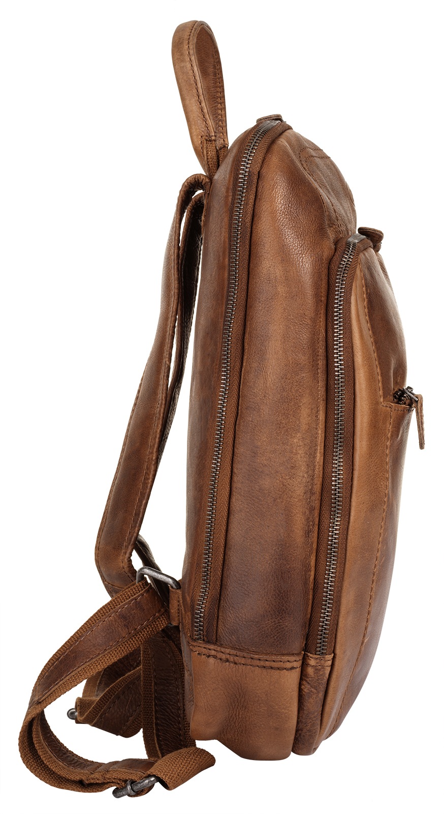 Piké Laptoprucksack, echt Leder, Made in Italy