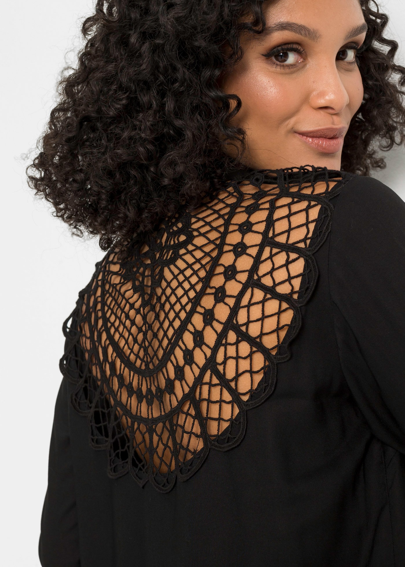 bonprix Langarmbluse »Bluse aus Baumwoll-Viskose Mix« Bluse aus Baumwoll-Viskose Mix