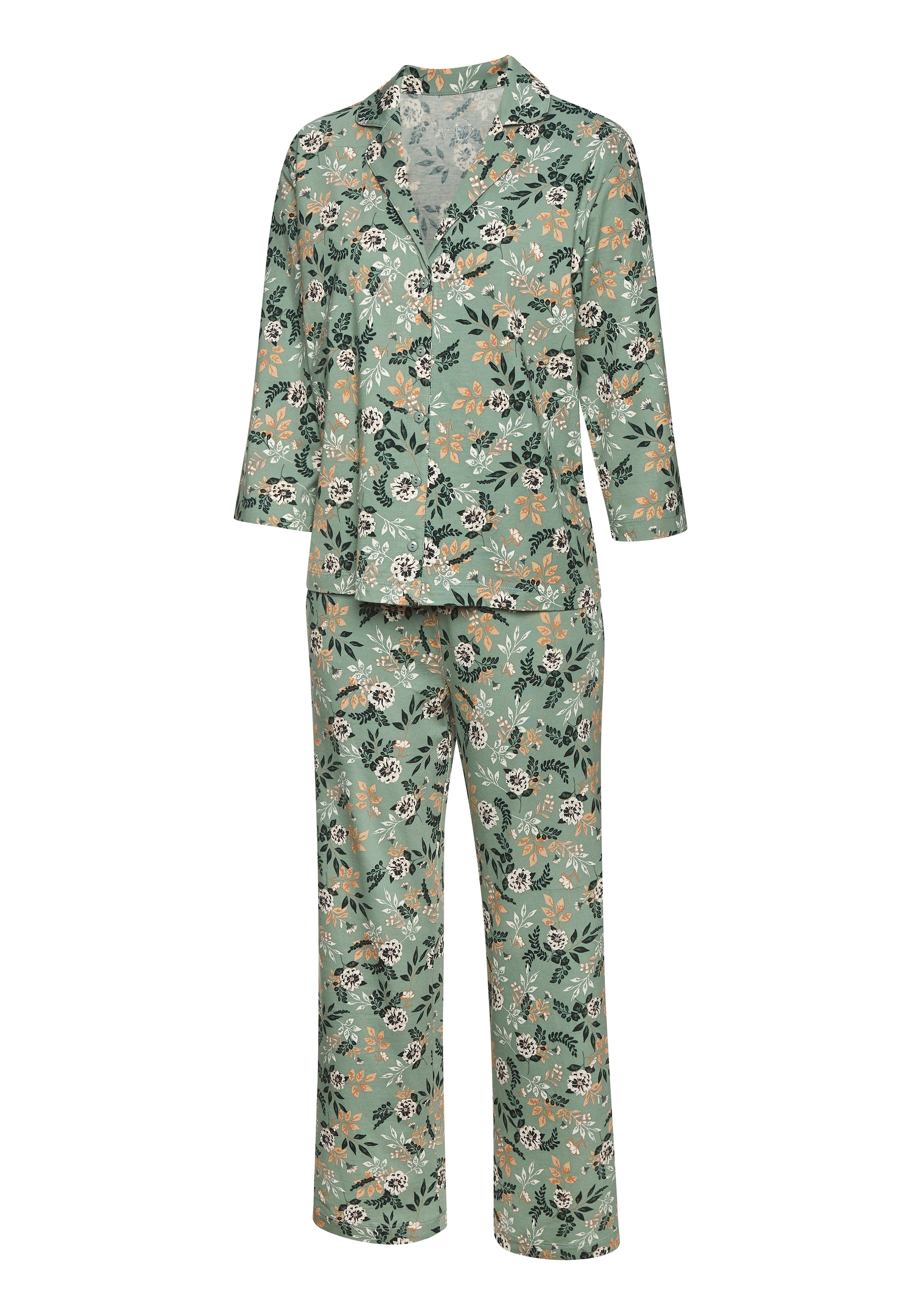 Vivance Dreams Pyjama, (2 tlg.), mit romantischem Blumendruck