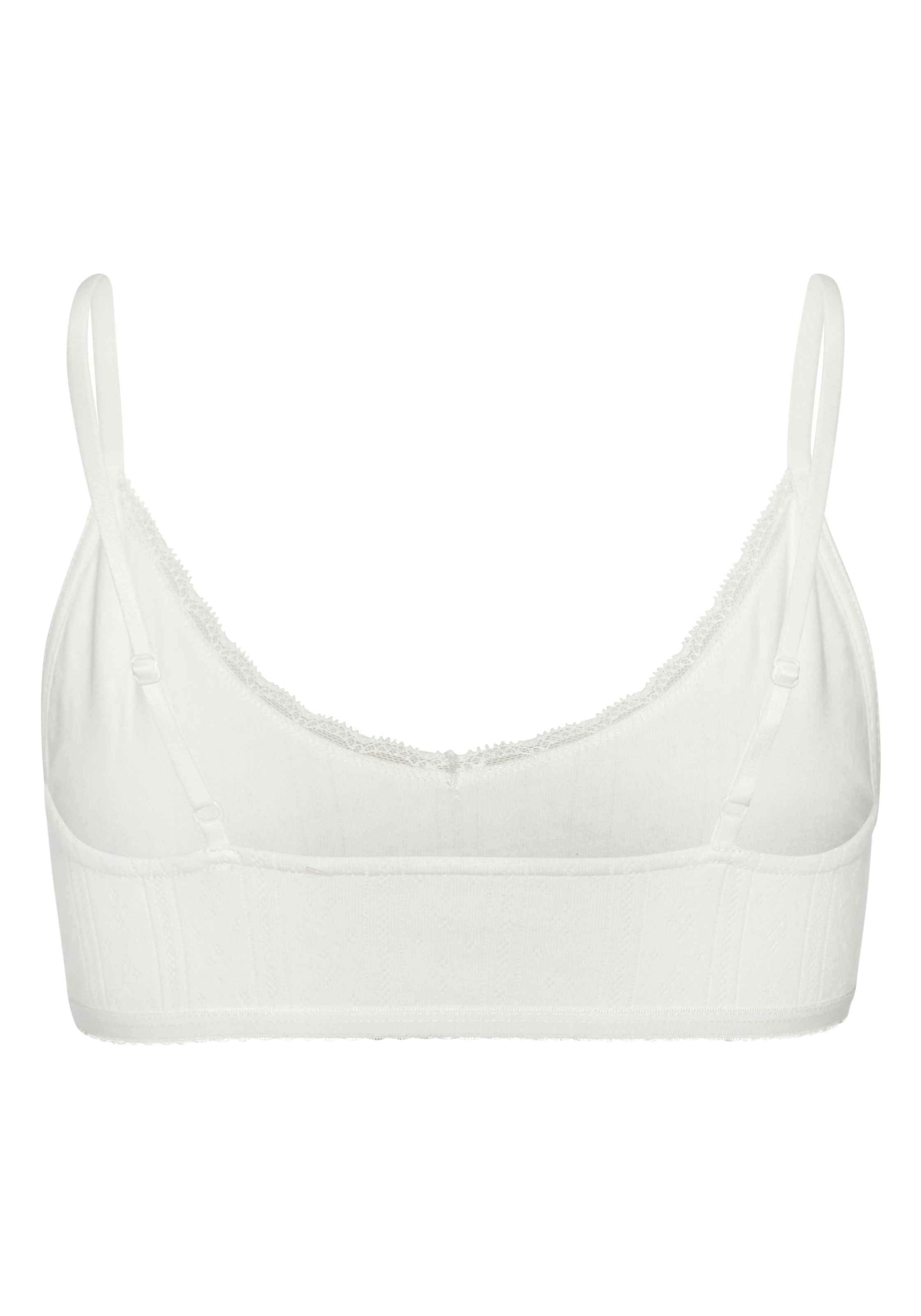 Vivance Bralette aus feiner Pointelle-Ware mit Spitze, reine Baumwolle