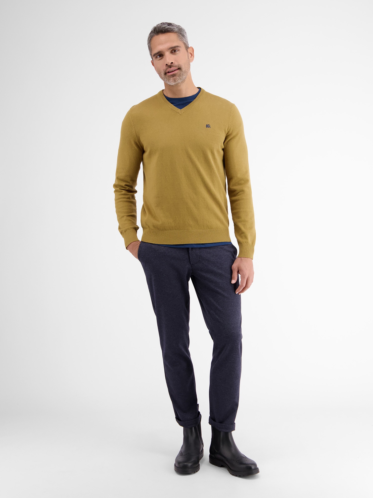 LERROS Strickpullover »LERROS V-Neck Pullover mit Kaschmiranteil«