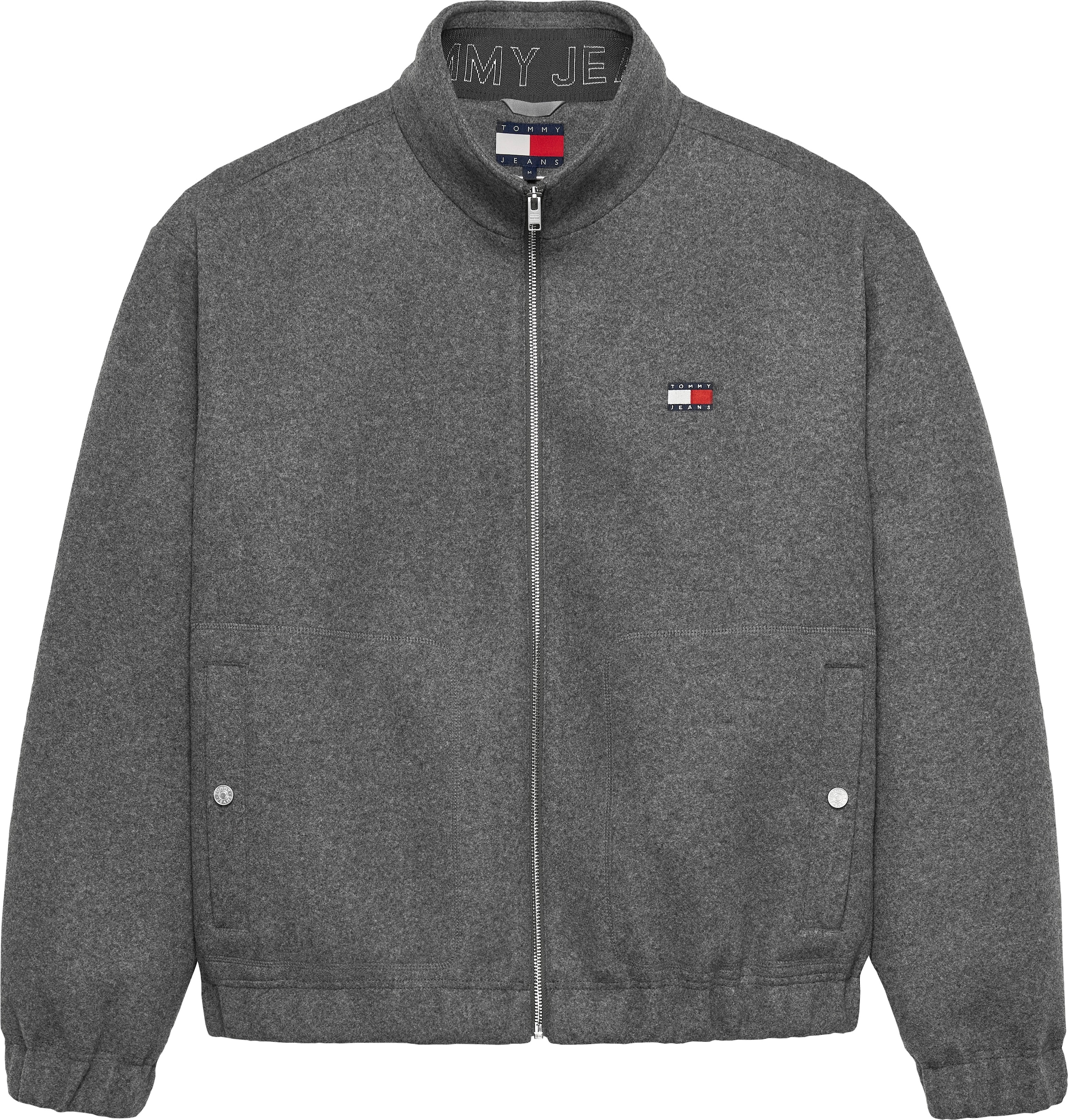Tommy Jeans Fleecejacke »TJM ESSENTIAL WOOL PADDED« relaxed fit, Stehkragen
