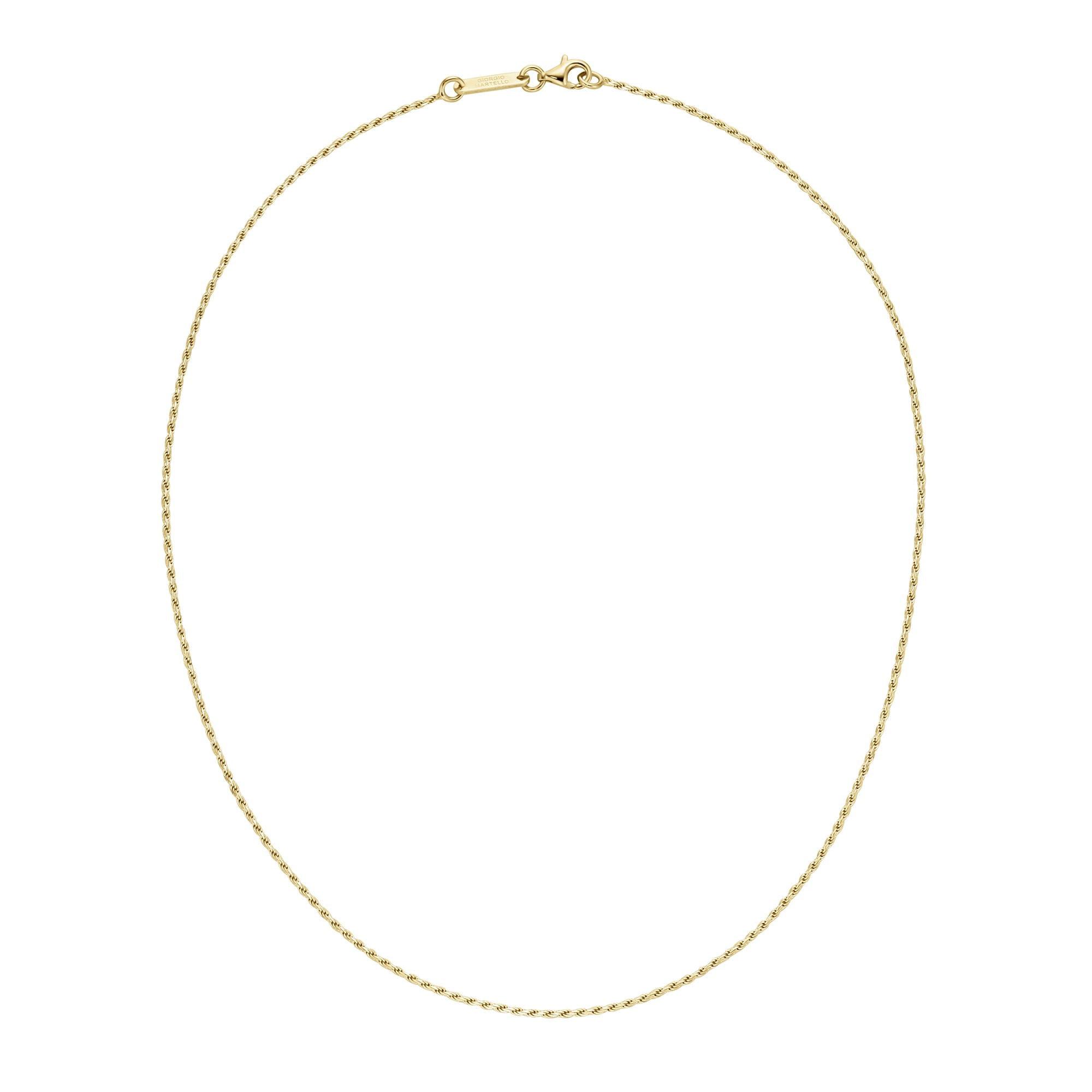 GIORGIO MARTELLO MILANO Silberkette »Kette diamantierte Kordelkette, vergoldet, Silber 925«