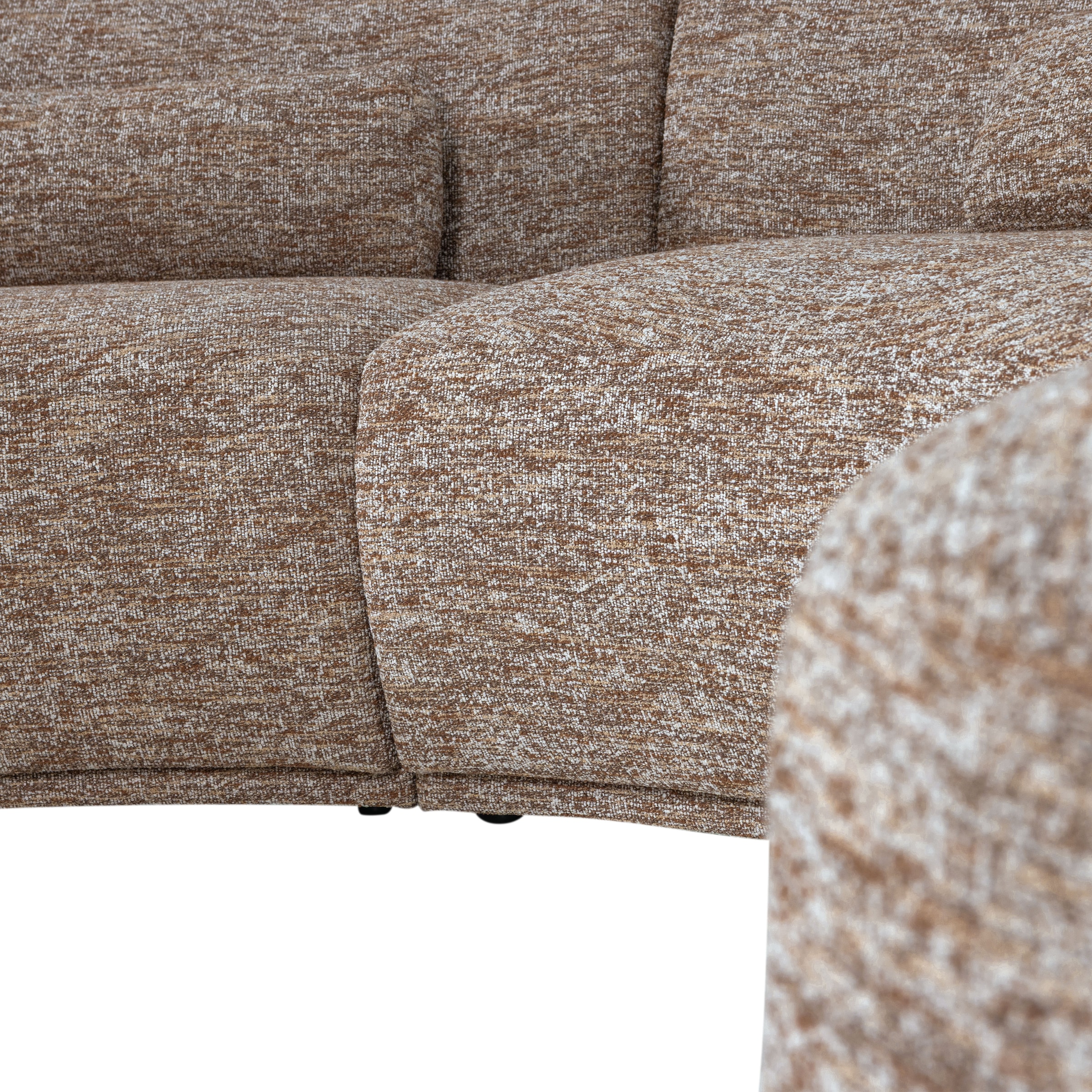 WOOOD Big-Sofa »Batavier 6-Sitzer Melange-Webstoff halbrunde Form B320 x T176 x H74 cm« 6-Sitzer,Tragkraft 480 kg gesamt, Ausgezeichnete Verschleißfestigkeit
