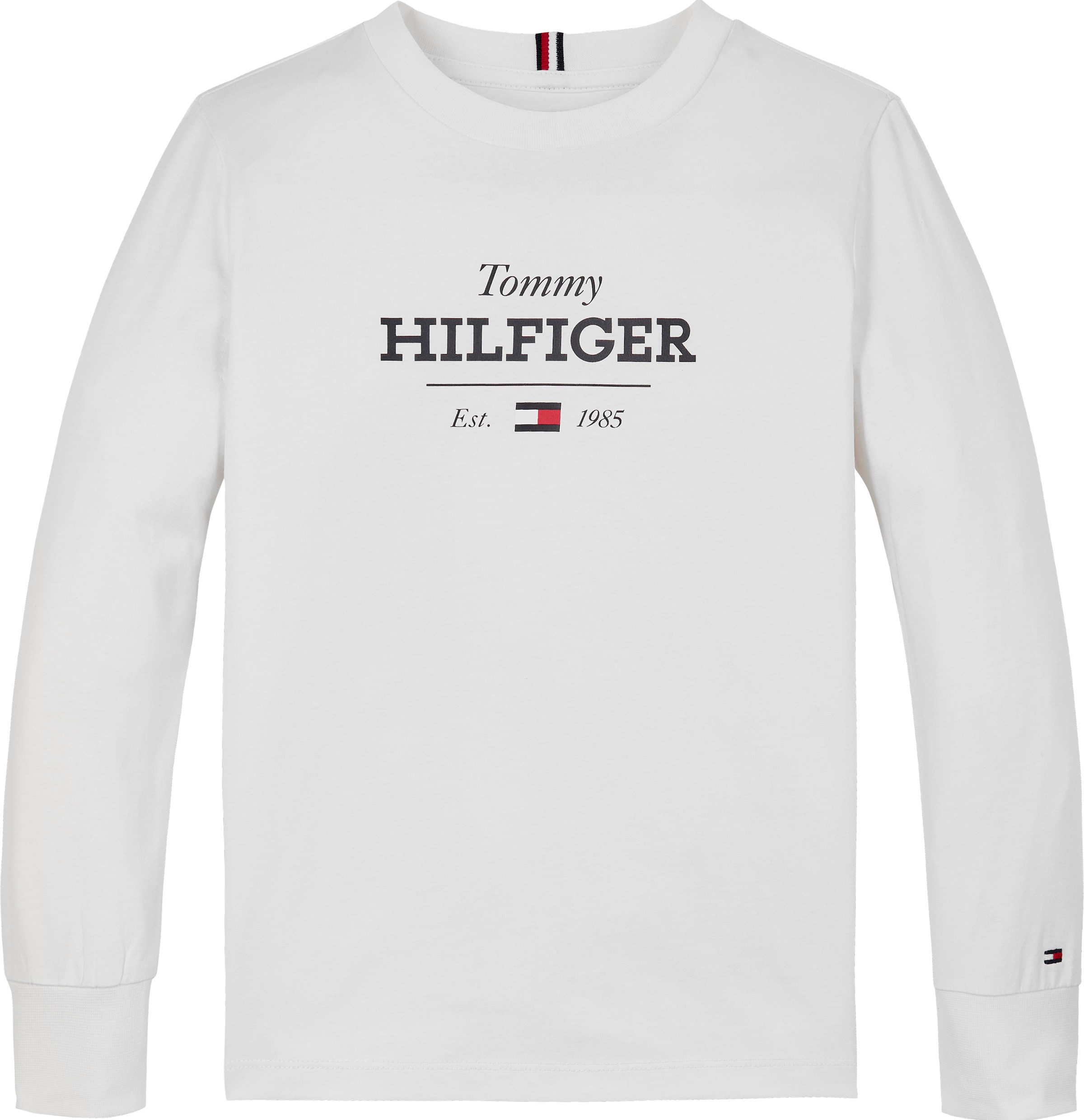 Tommy Hilfiger Langarmshirt »MONOTYPE 1985 REG TEE LS«, mit Logoschriftzug